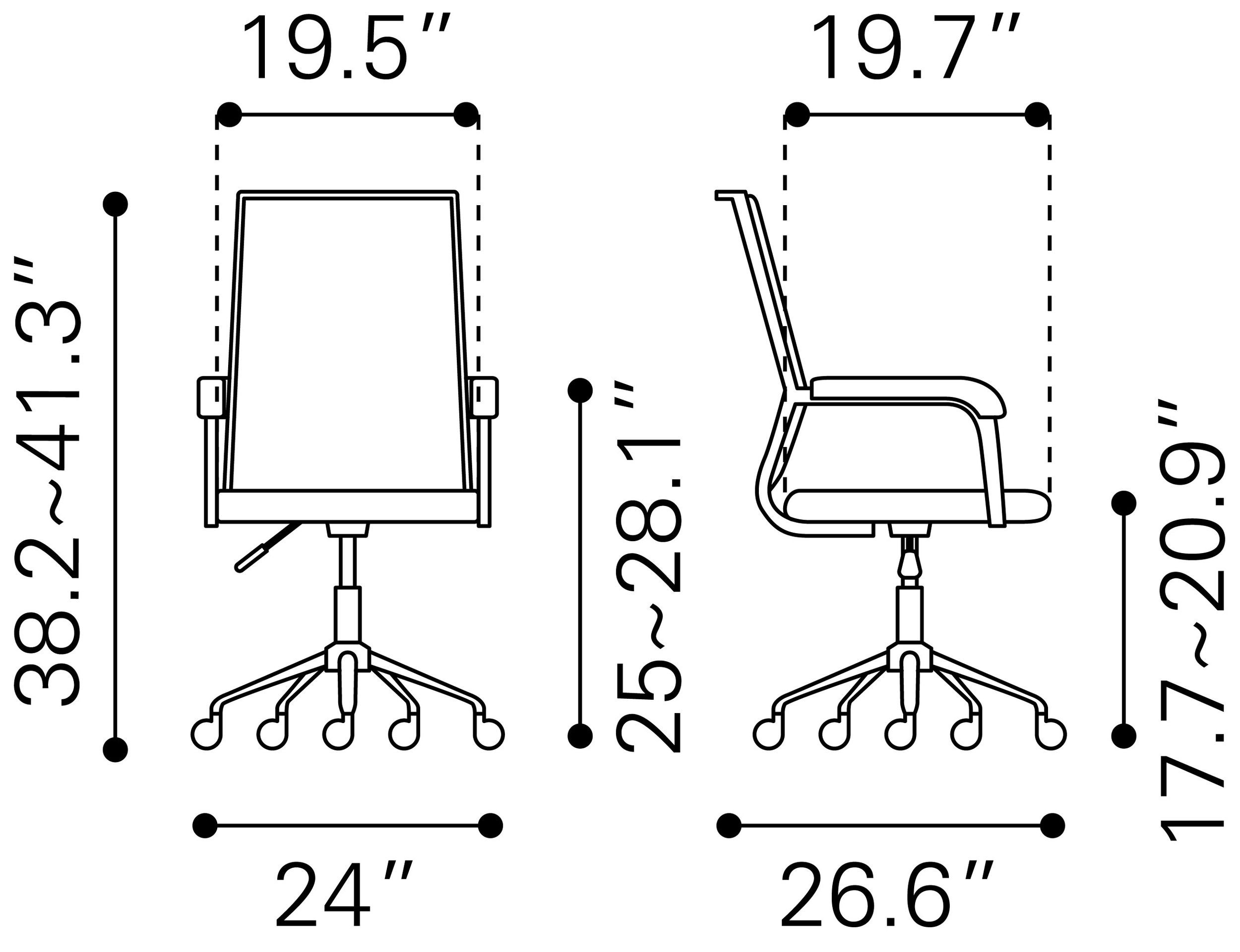Liderato Faux Leather Office Chair