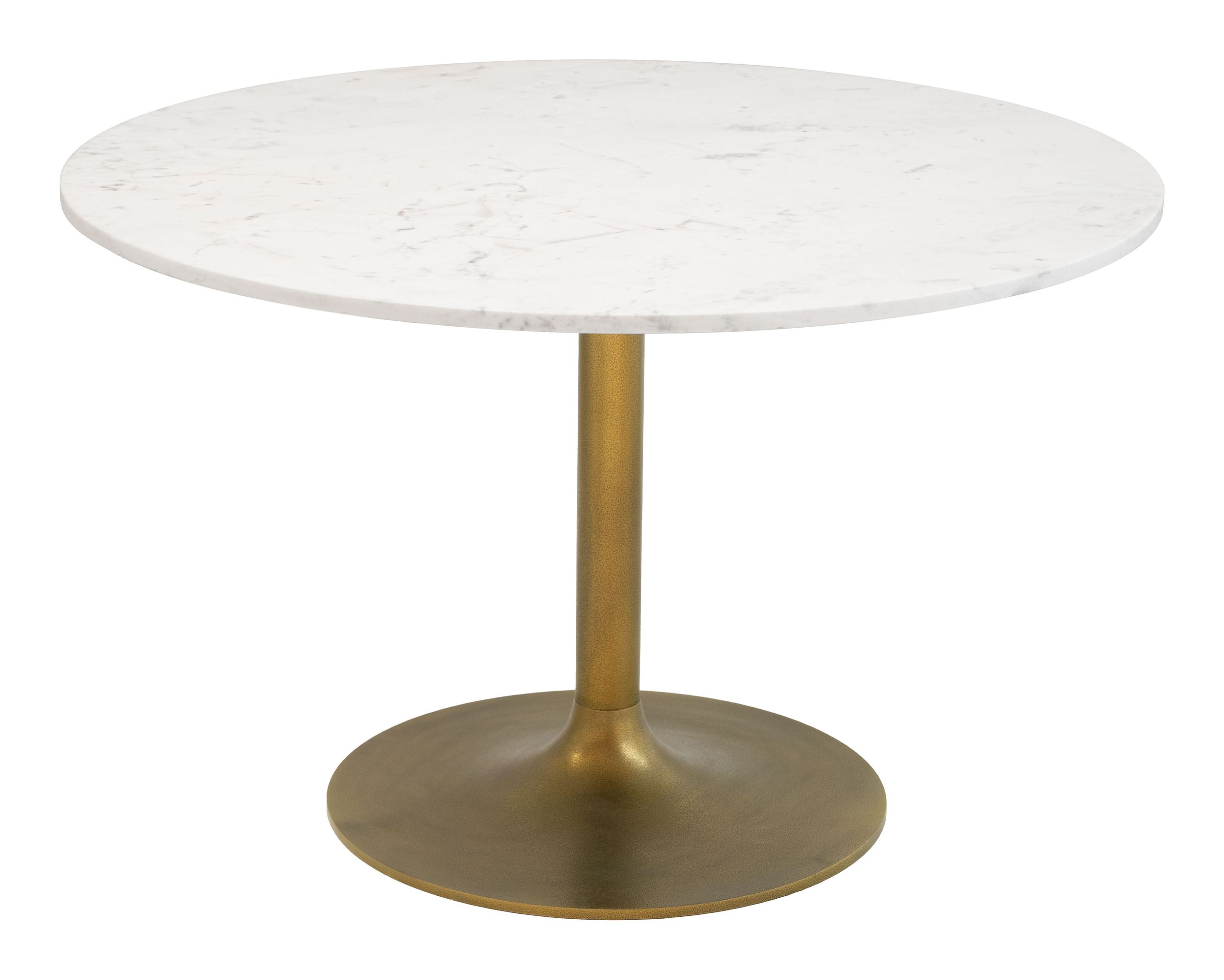 Ithaca Round Marble/Aluminum Dining Table