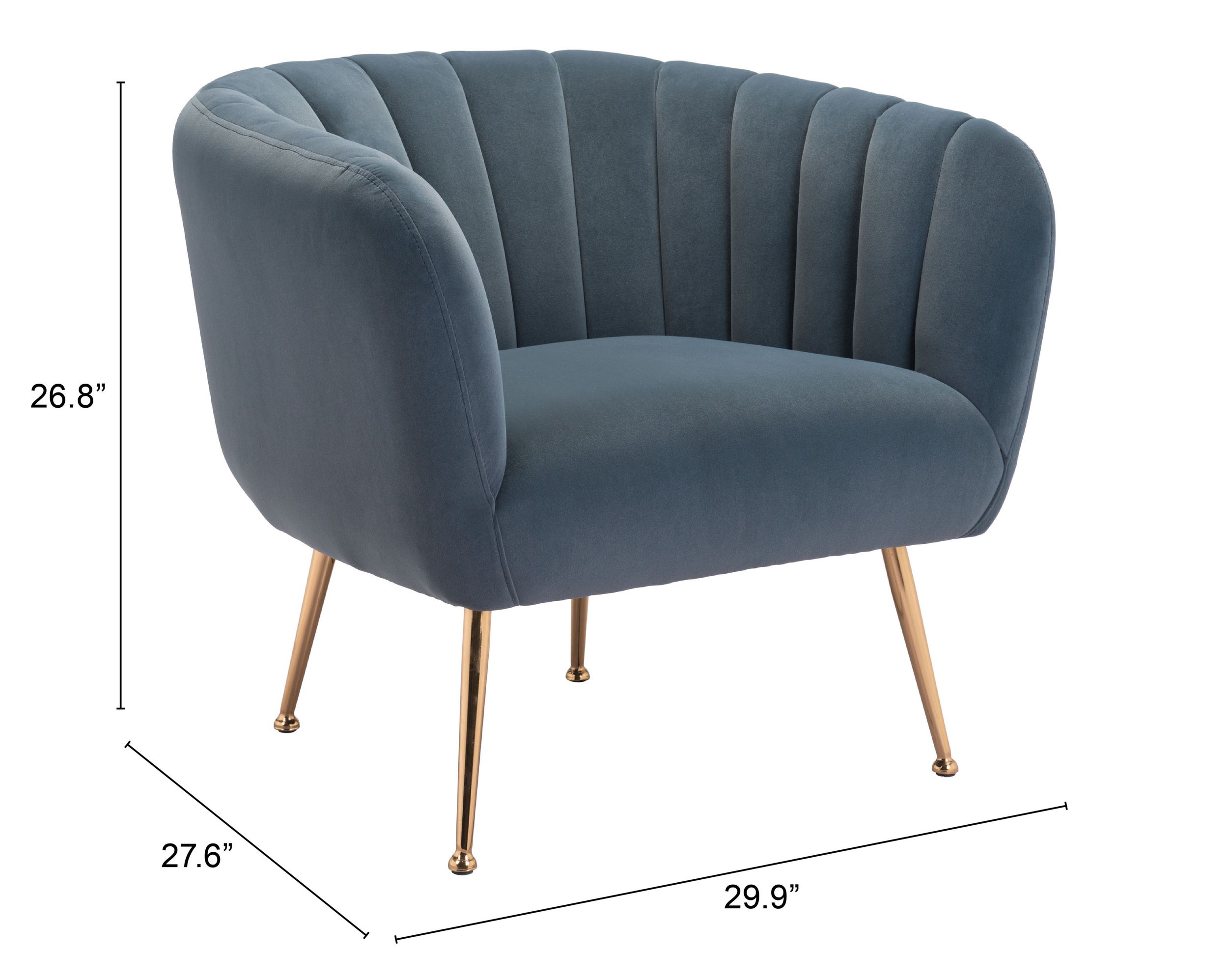 Deco Velvet Accent Chair