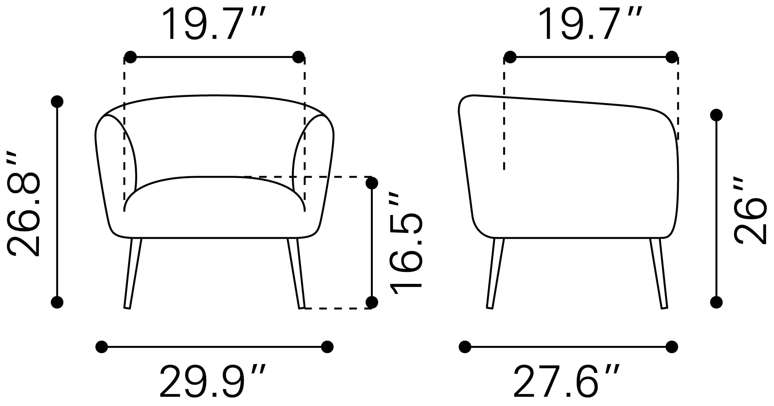 Deco Velvet Accent Chair