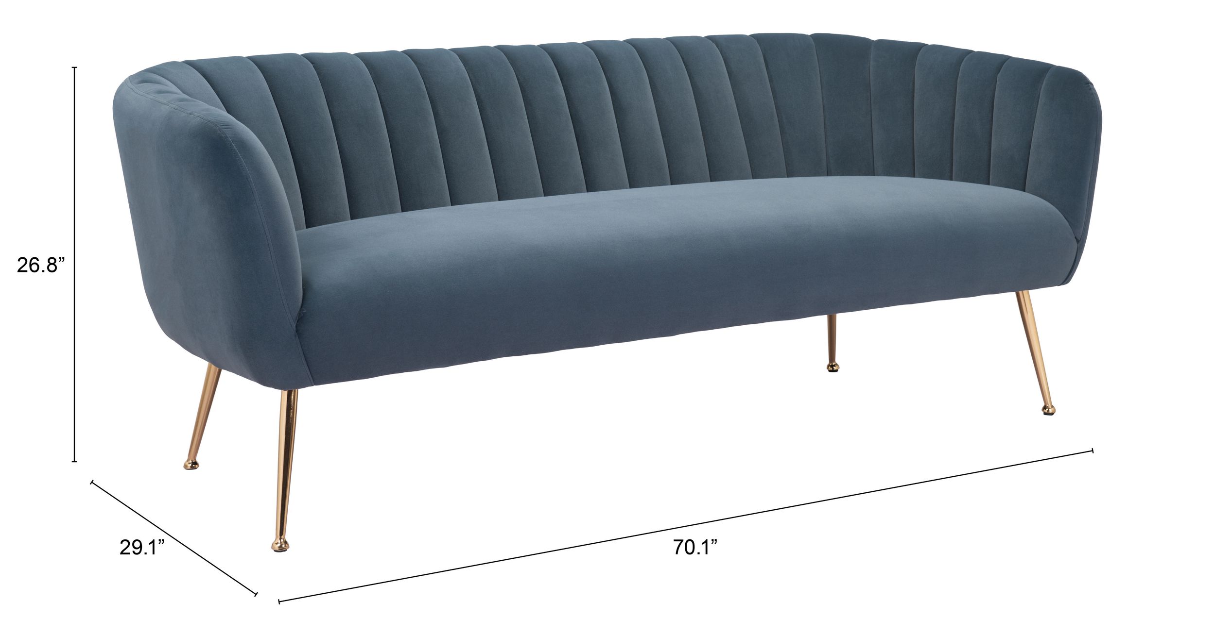 Deco Velvet Sofa