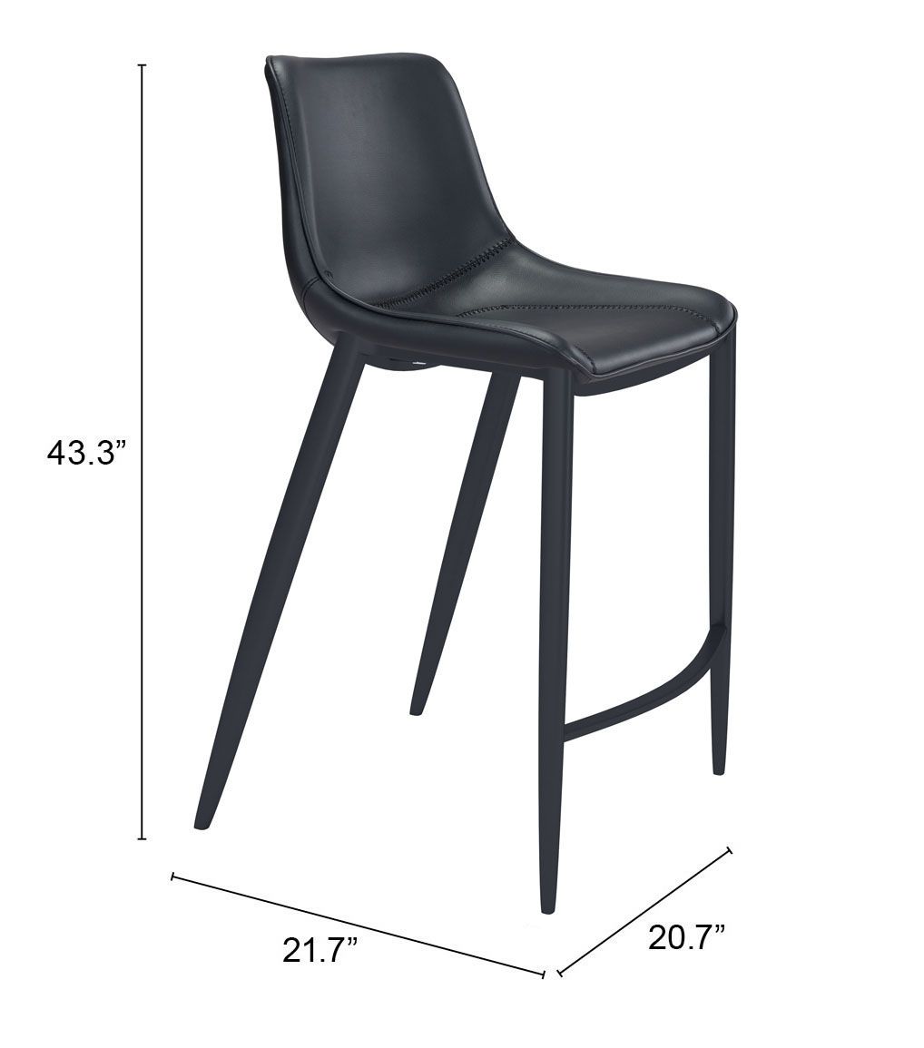 Magnus Faux Leather/Steel Barstool