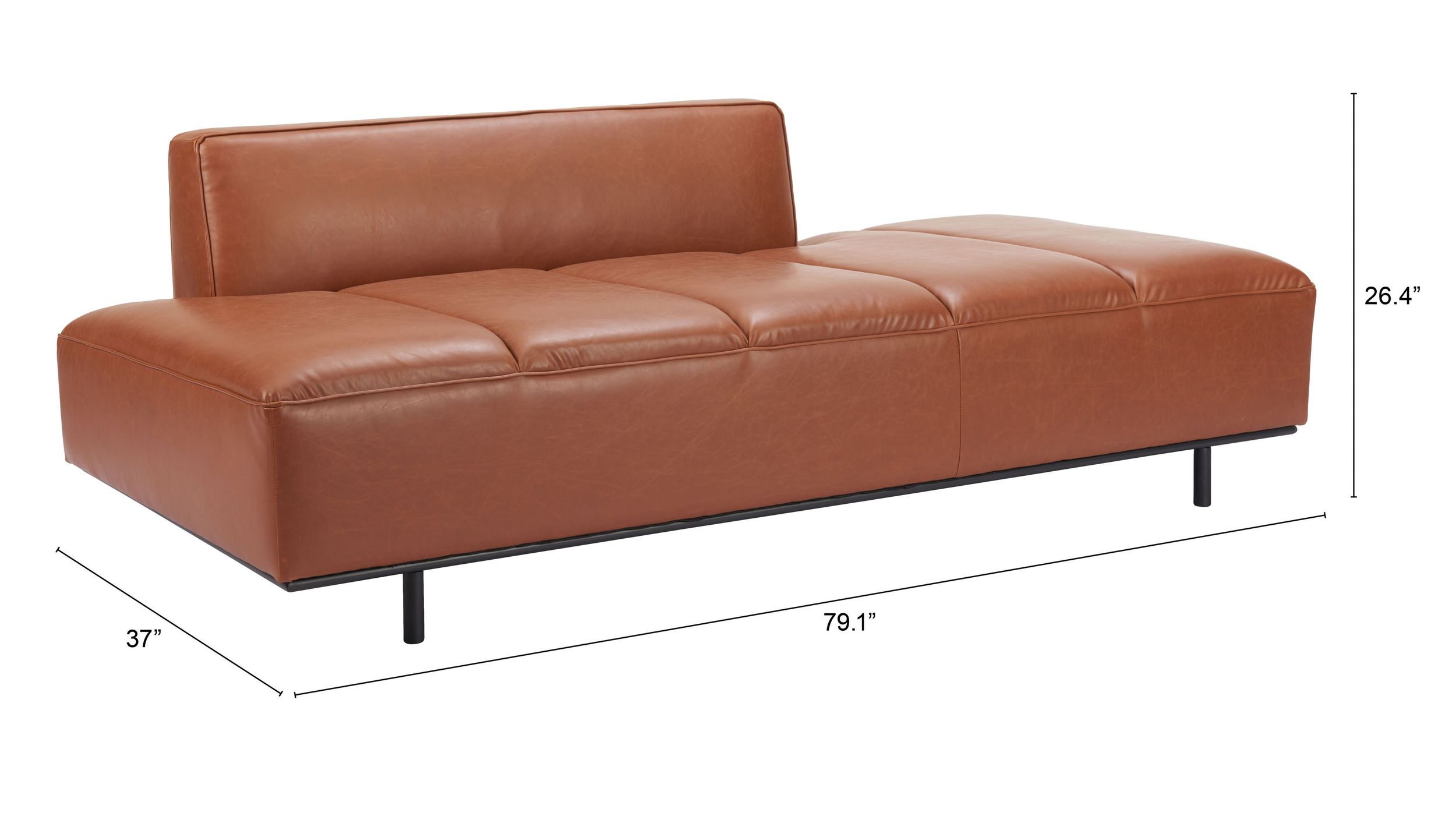 Confection Faux Leather Sofa