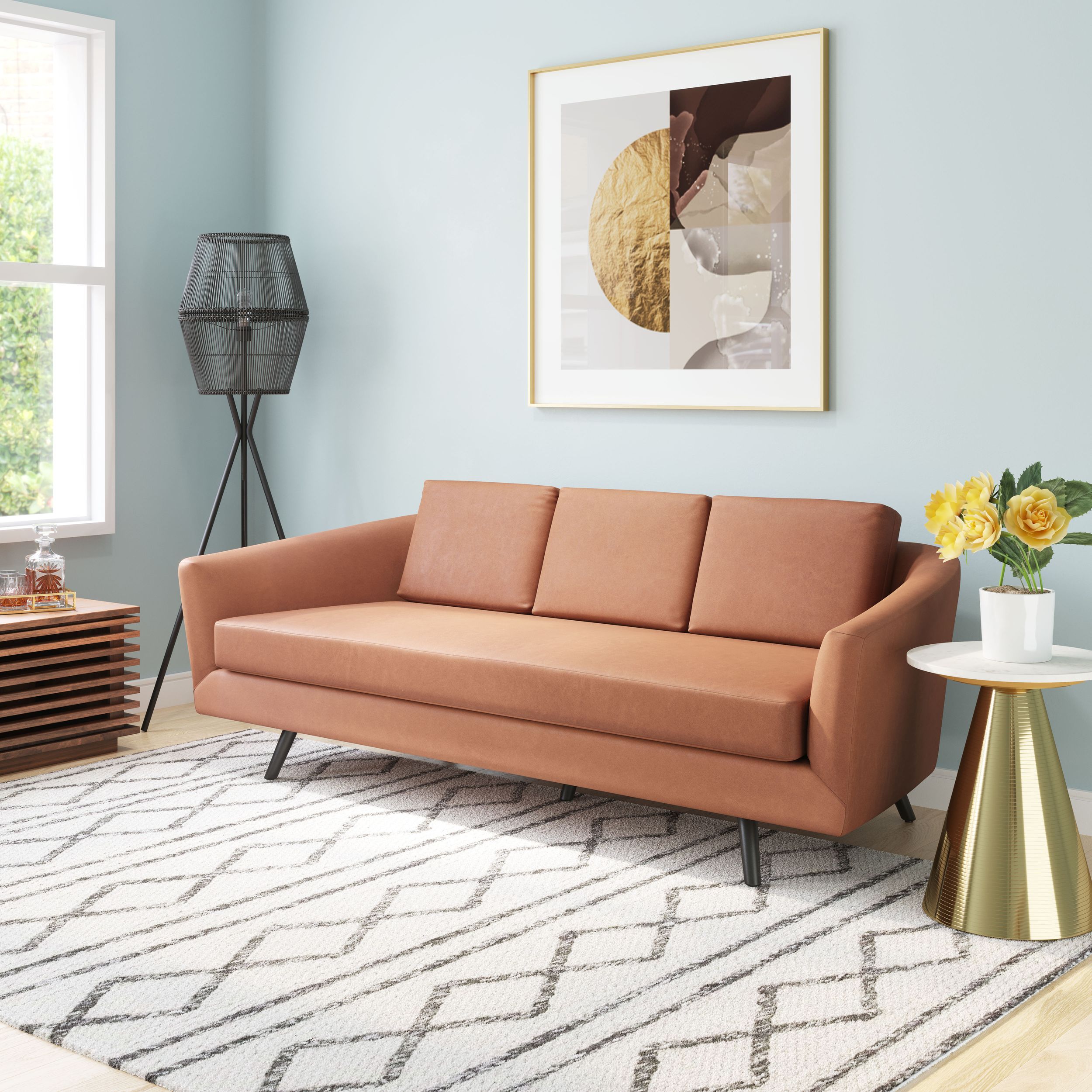 Divinity Faux Leather Sofa