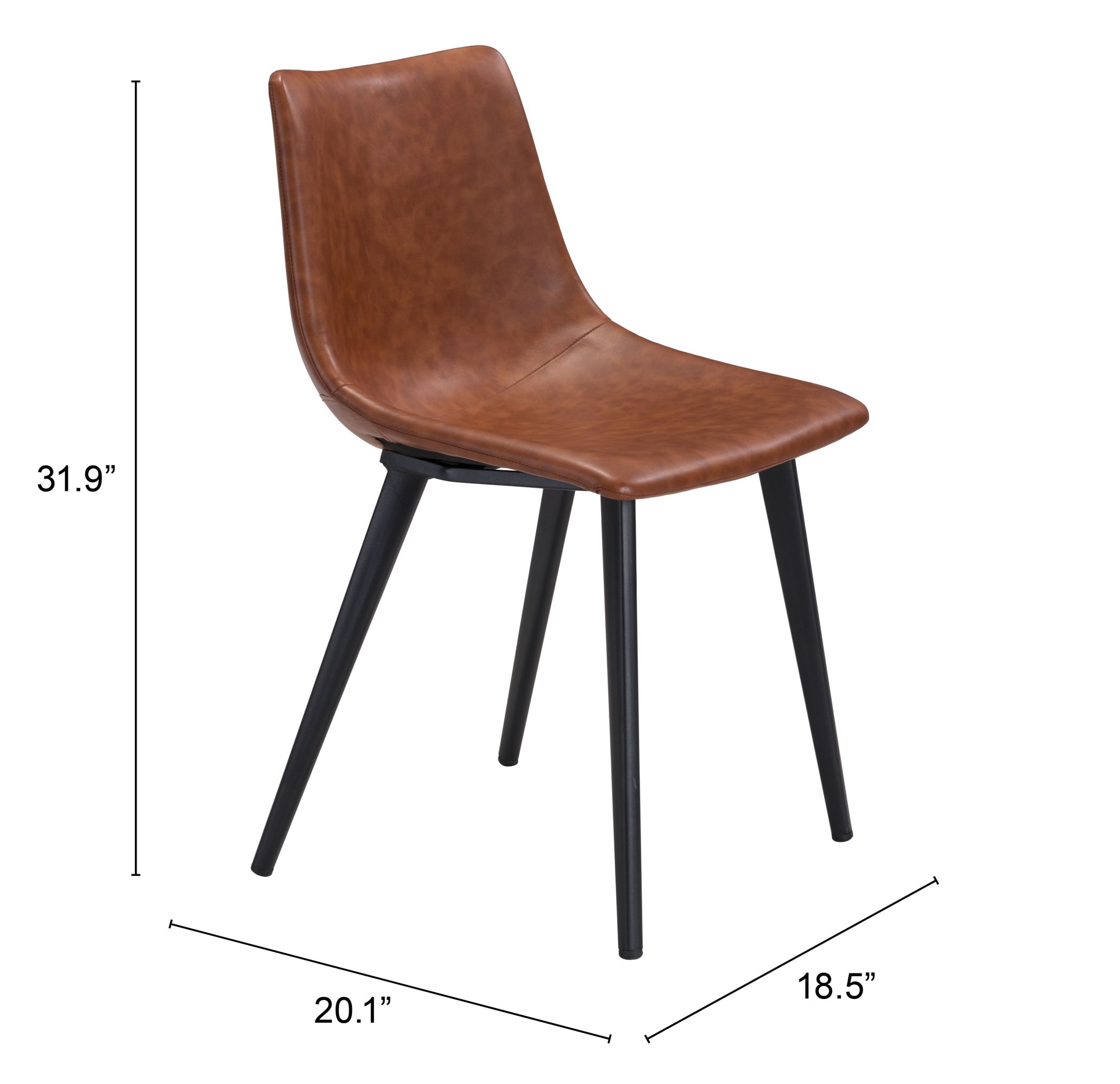 Daniel Faux Leather/Steel Dining Chair