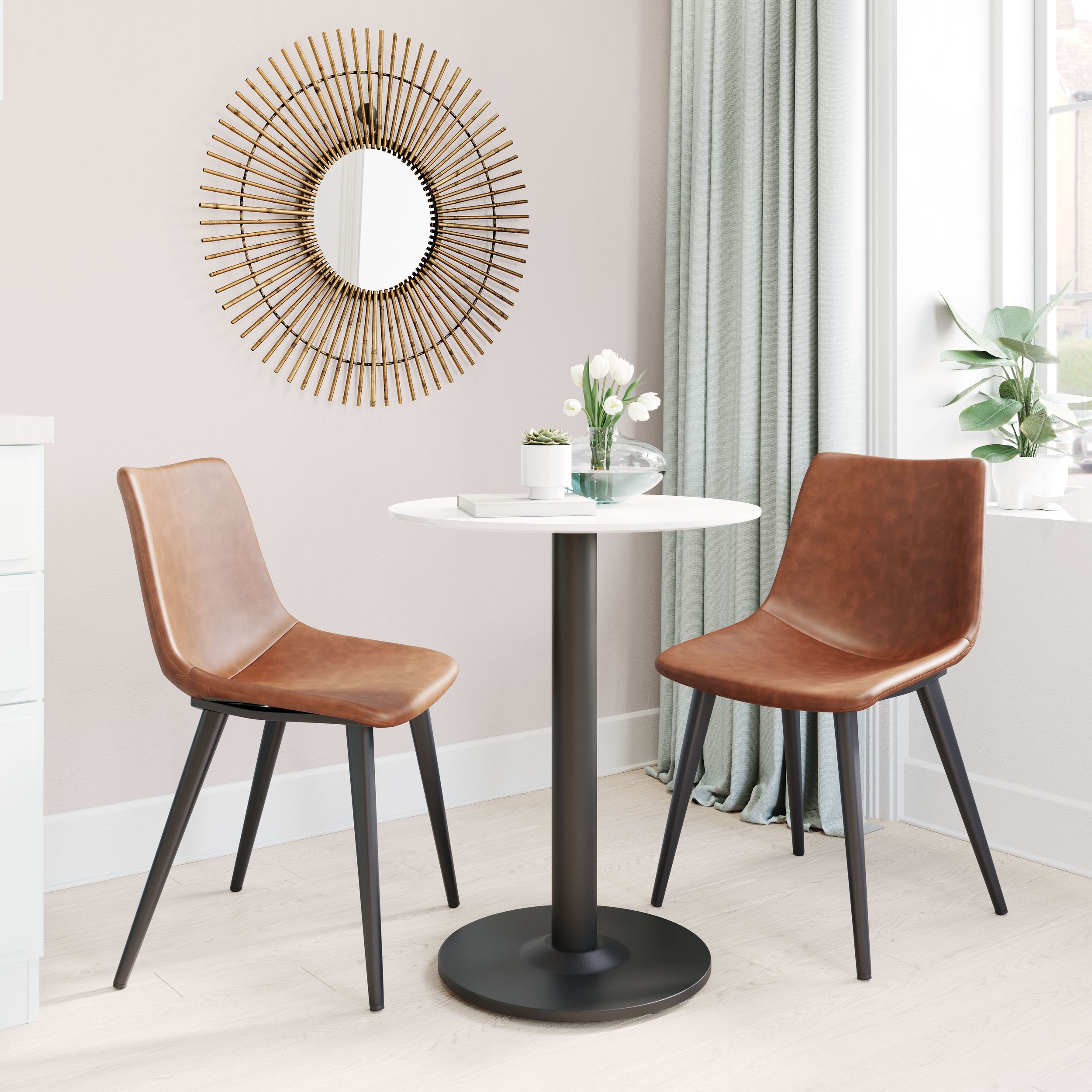 Daniel Faux Leather/Steel Dining Chair
