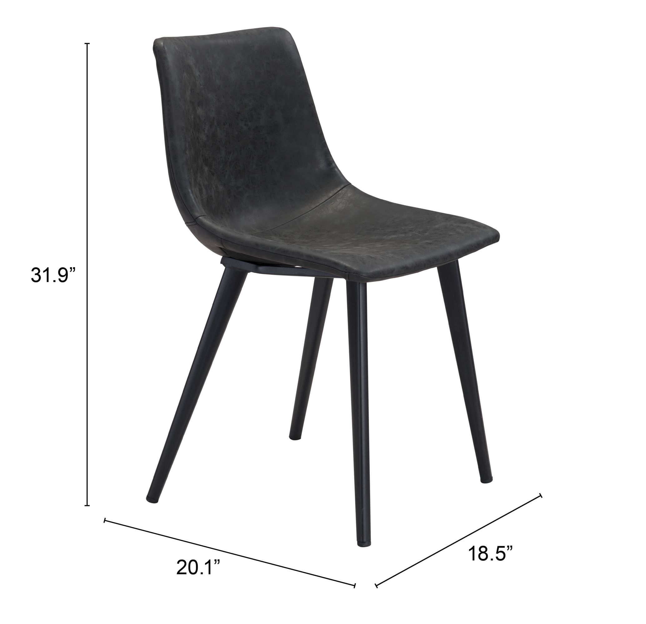 Daniel Faux Leather/Steel Dining Chair
