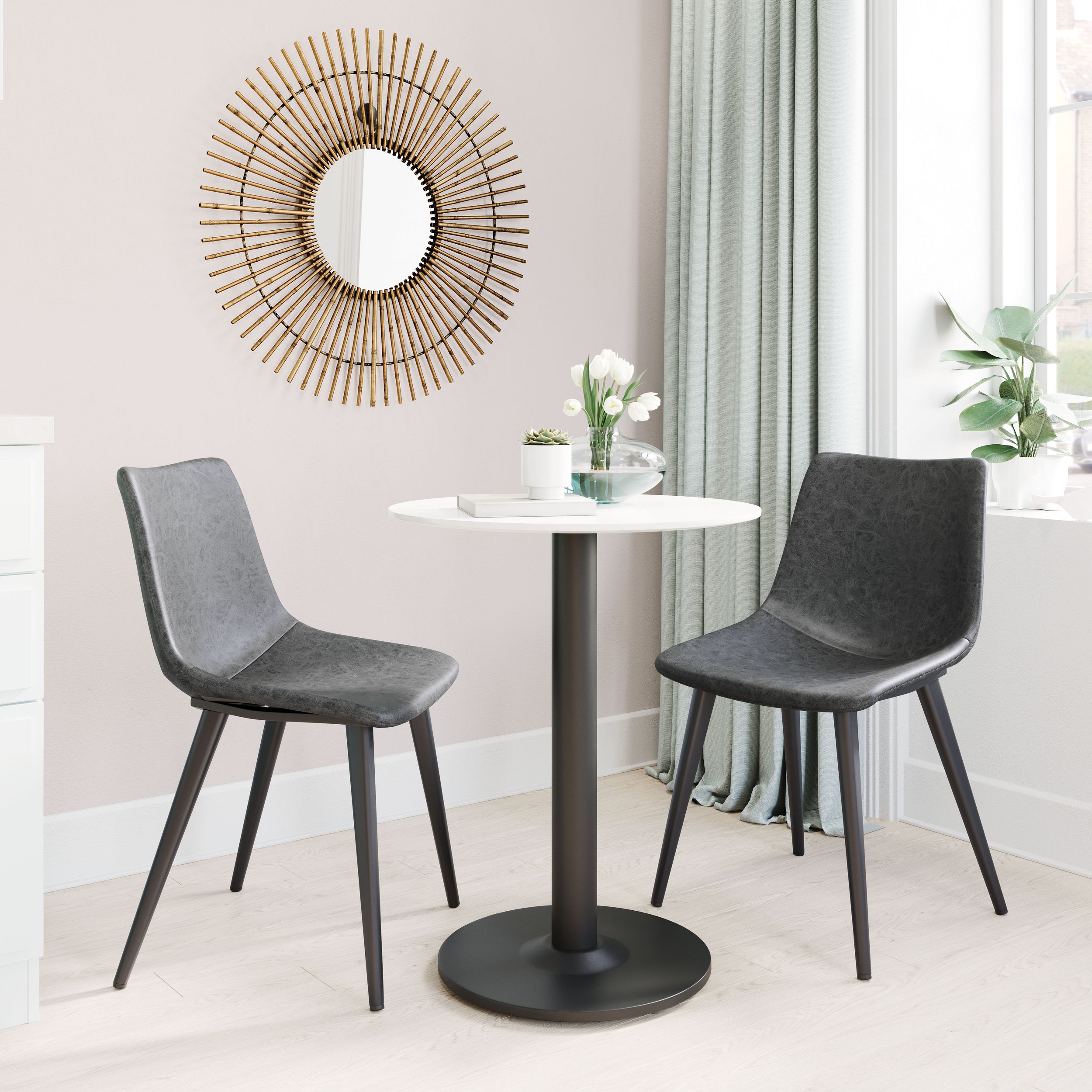Daniel Faux Leather/Steel Dining Chair