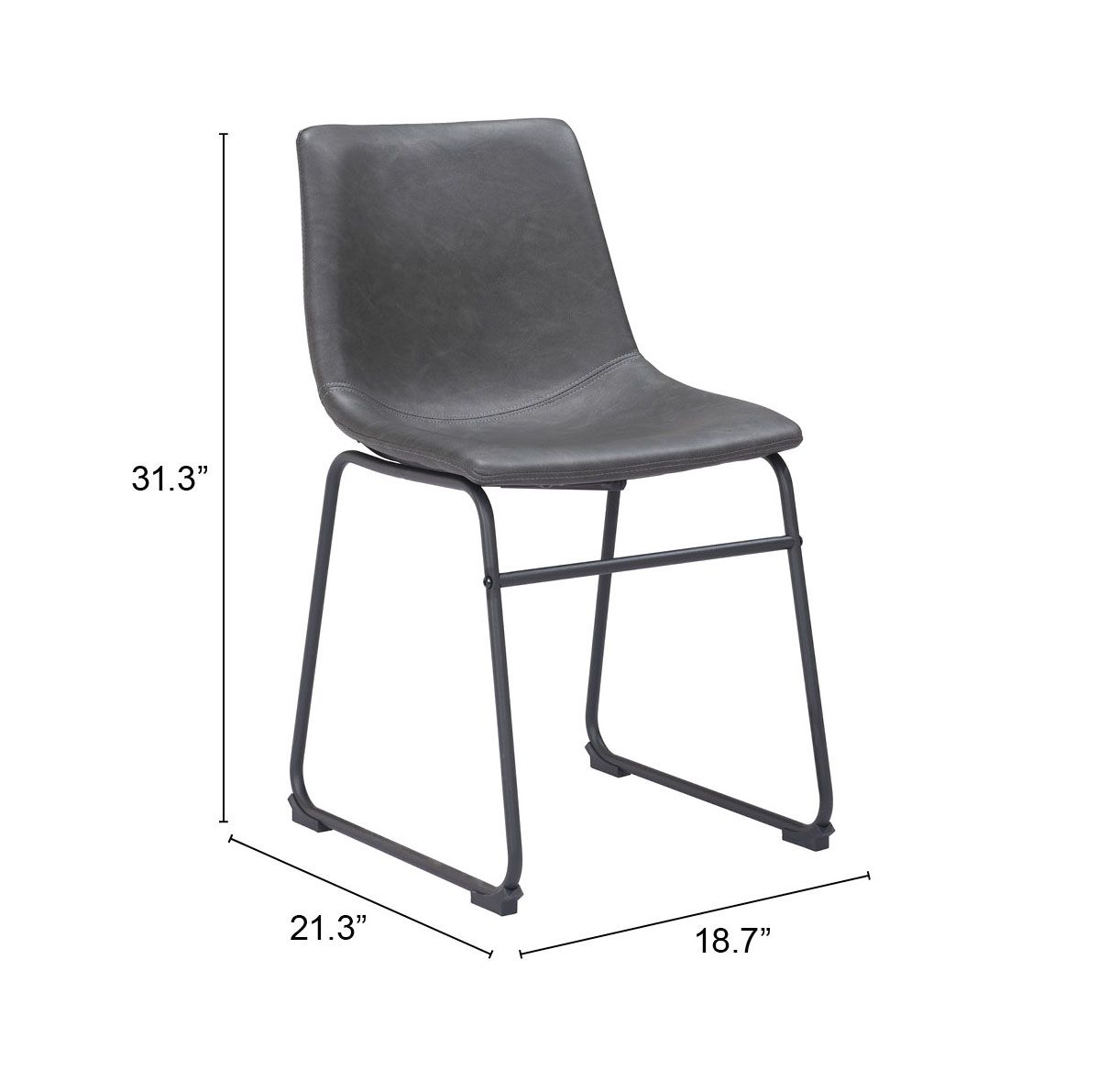 Smart Faux Leather/Steel Dining Chair