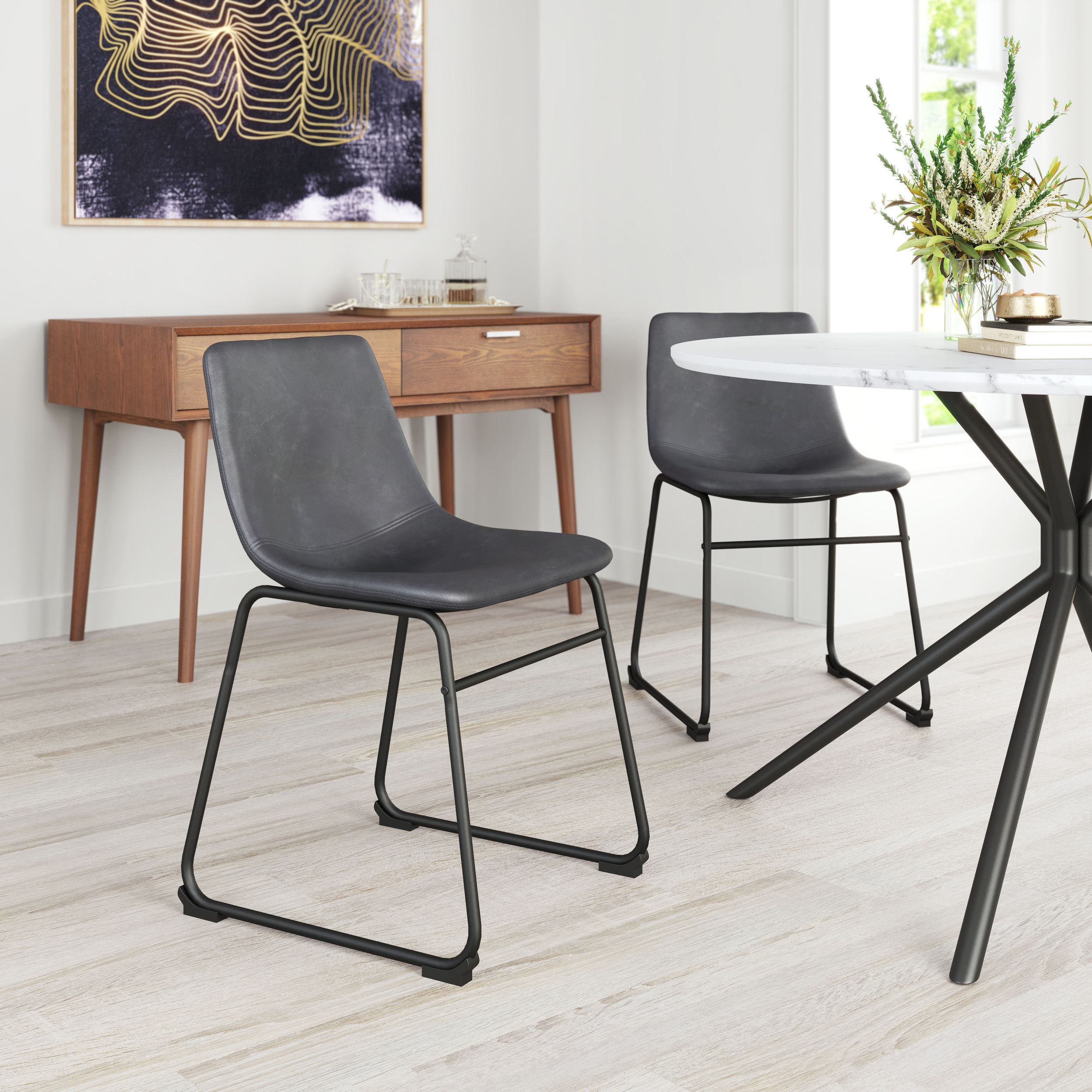 Smart Faux Leather/Steel Dining Chair