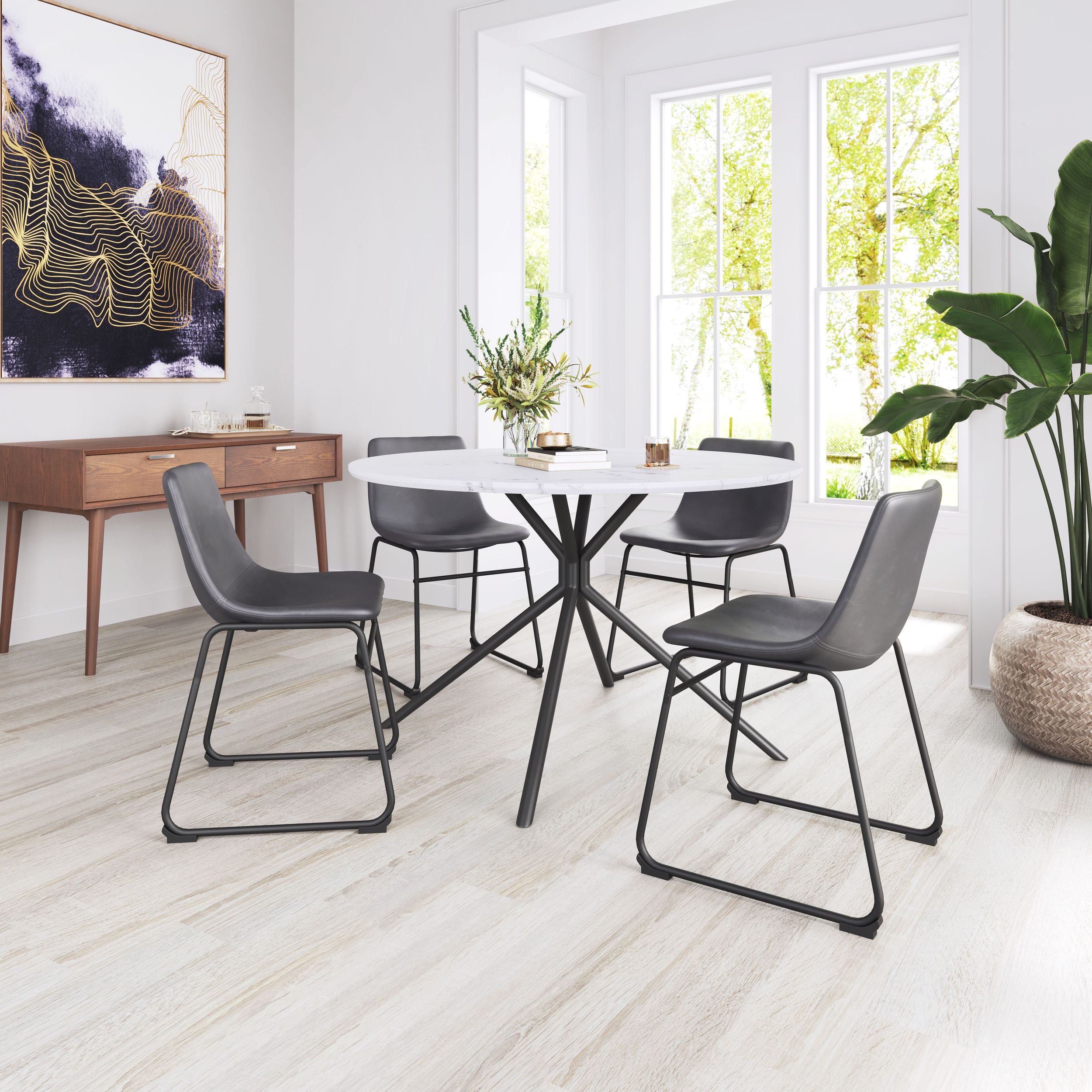 Smart Faux Leather/Steel Dining Chair