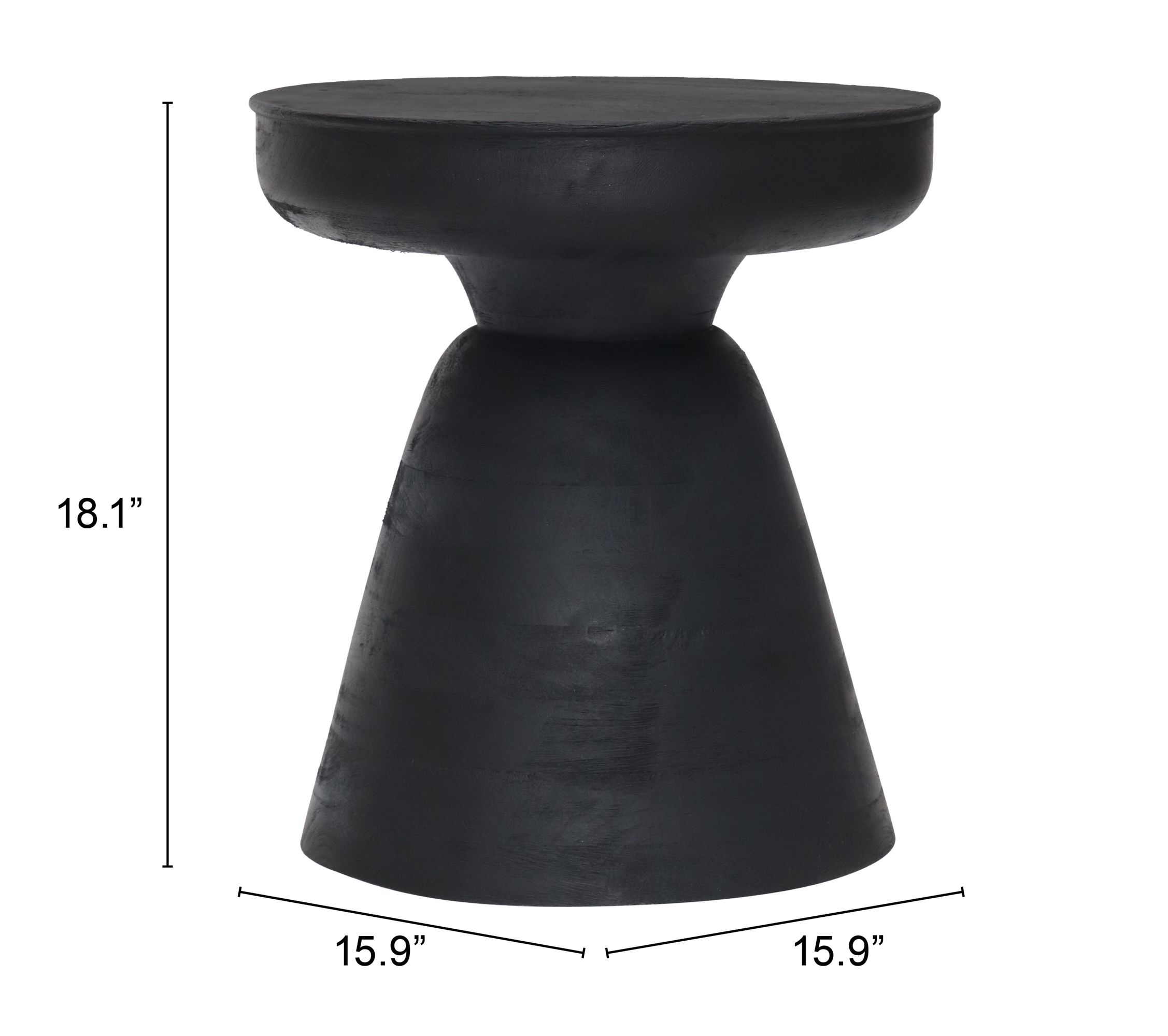 Sage Round Wood Side Table