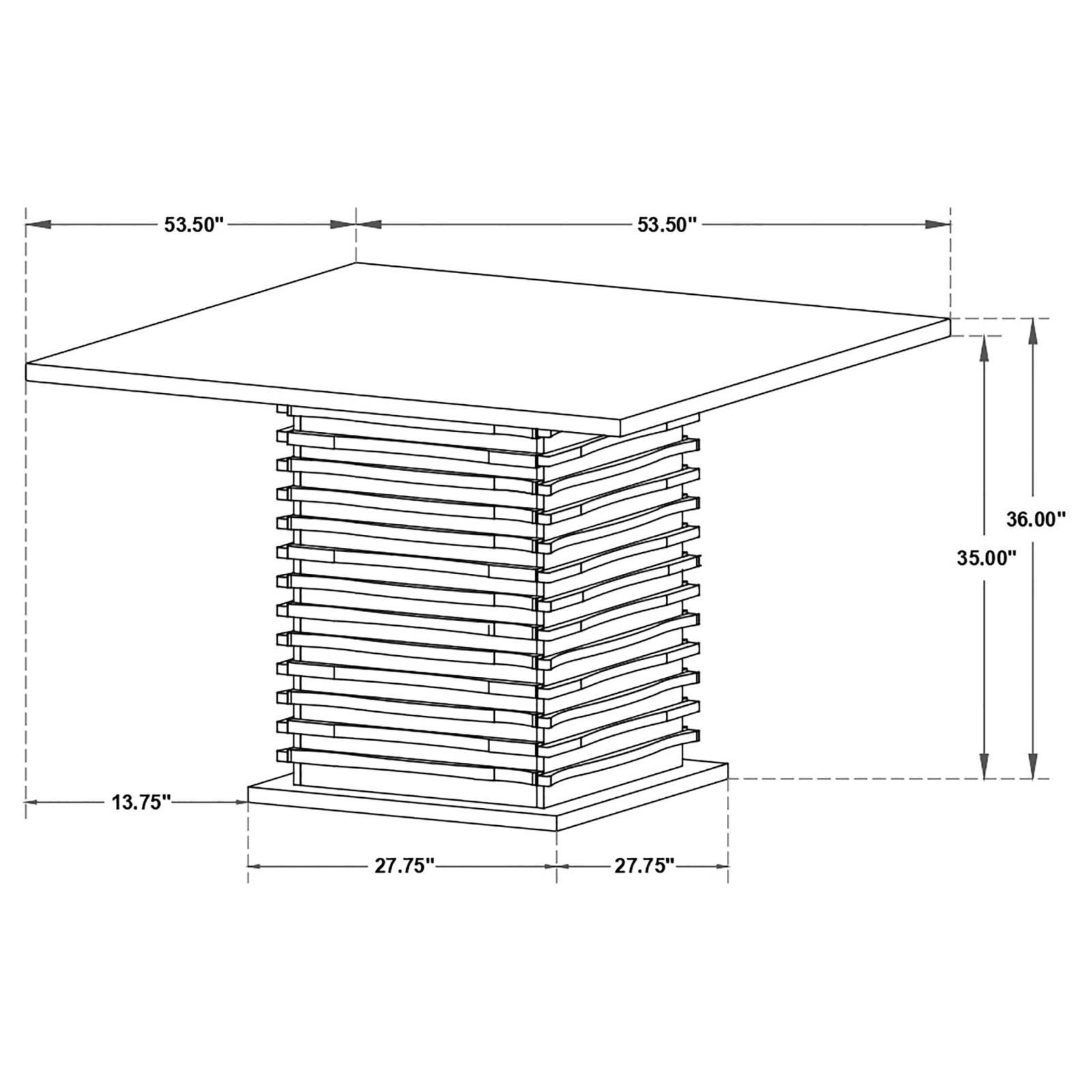 Stanton 53.5" Square Wood Veneer Counter Table