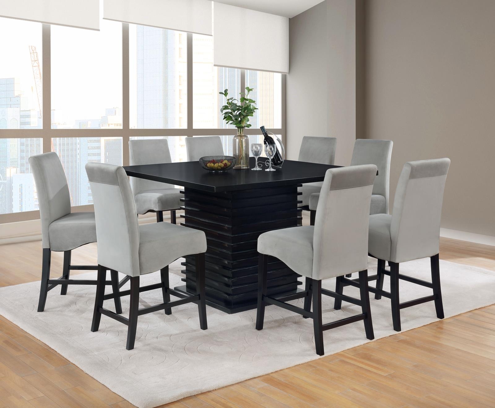 Stanton 53.5" Square Wood Veneer Counter Table