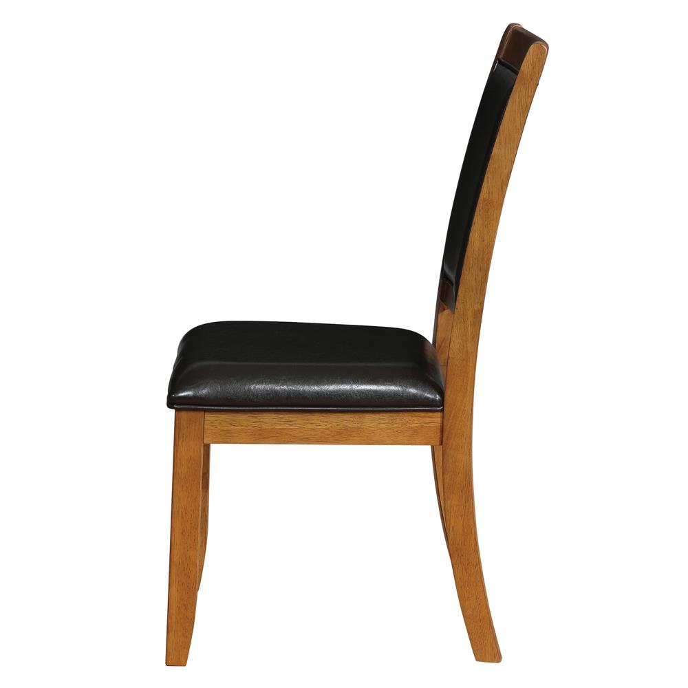 Nelms Leatherette Side Chair with Wood Legs