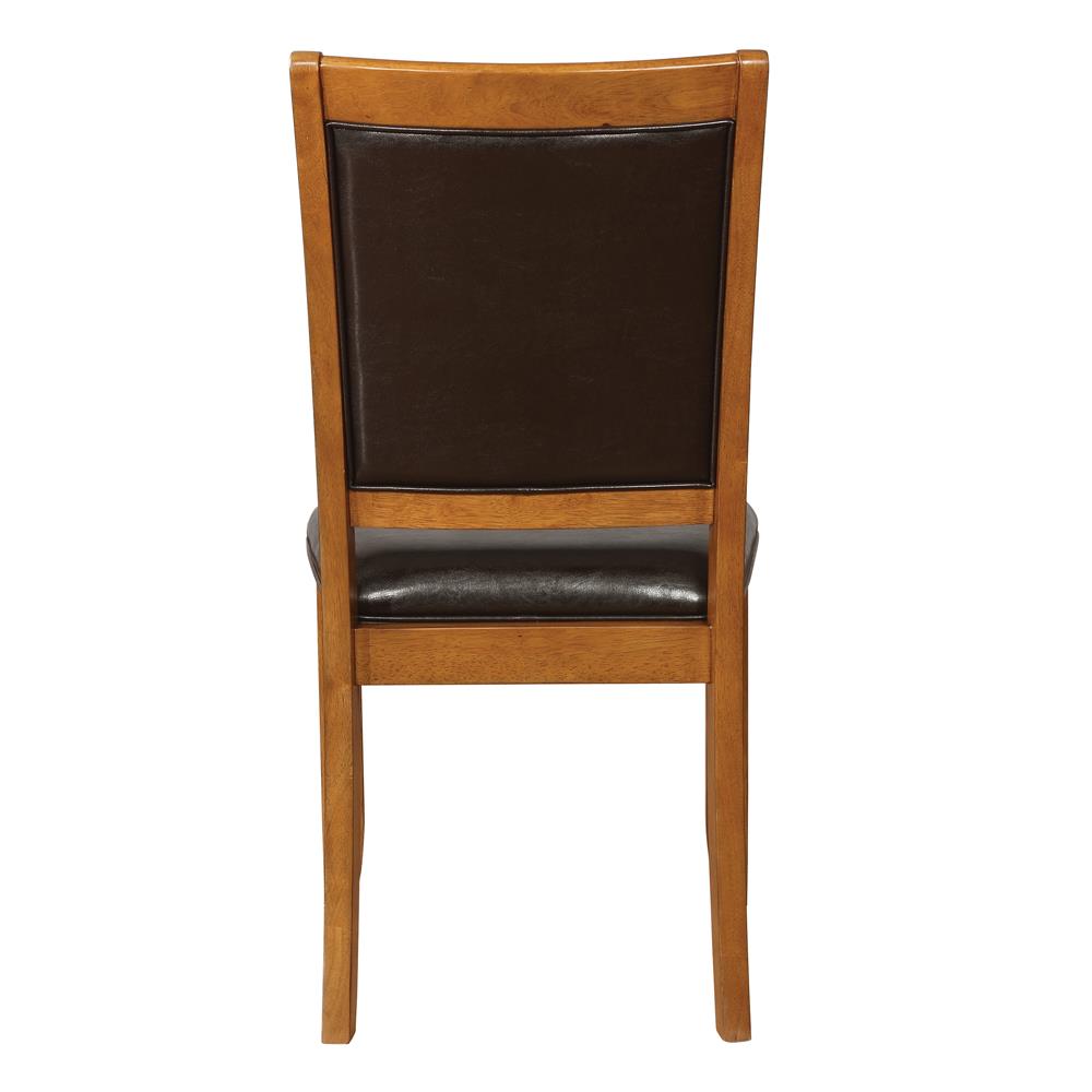 Nelms Leatherette Side Chair with Wood Legs