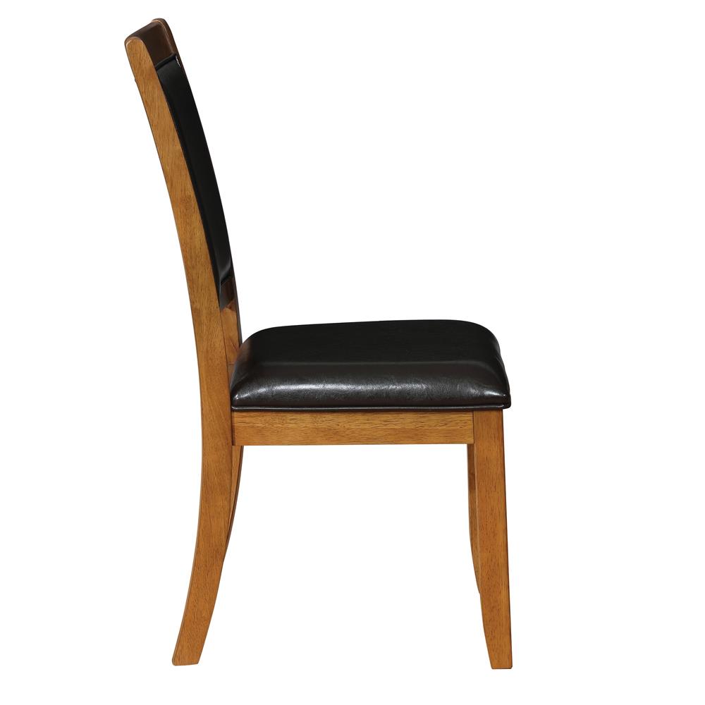 Nelms Leatherette Side Chair with Wood Legs