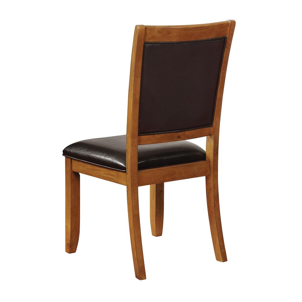 Nelms Leatherette Side Chair with Wood Legs