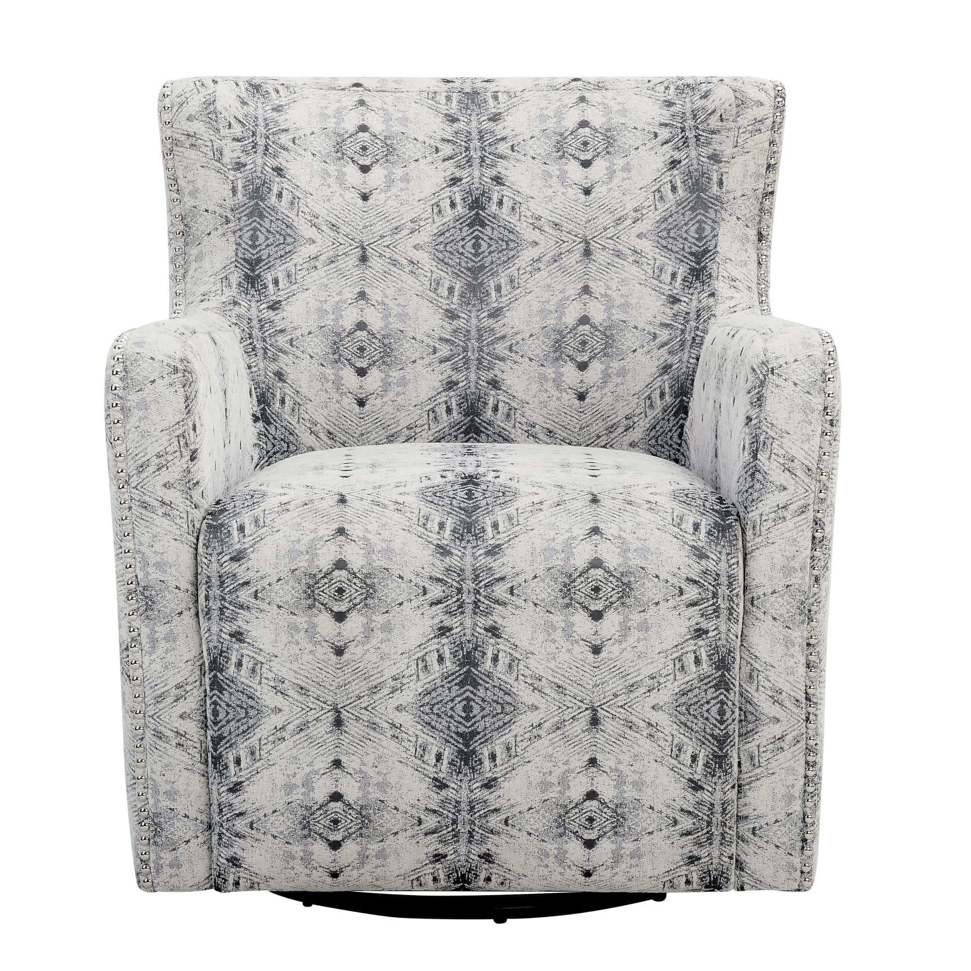 Lonita Chenille Fabric Swivel Chair