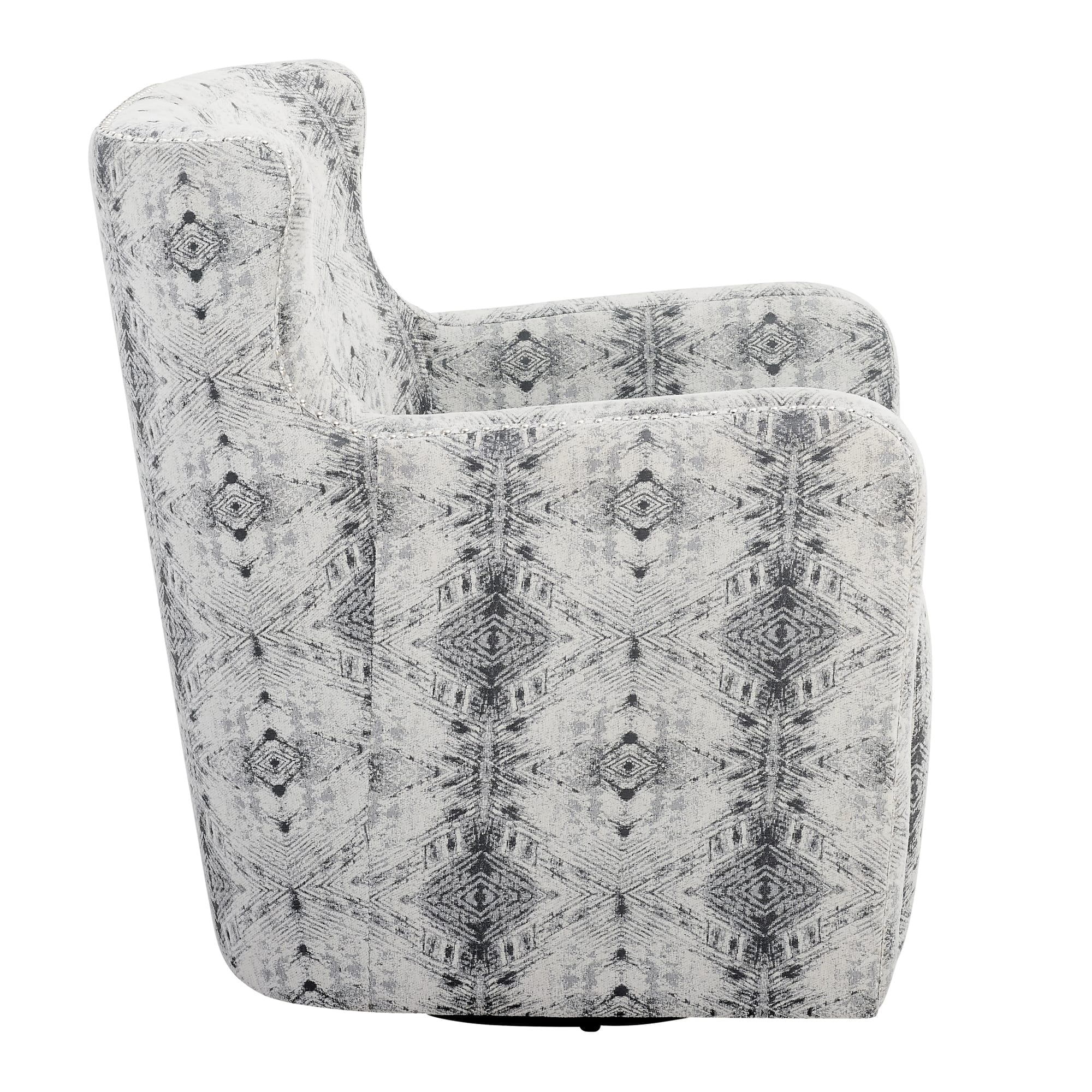 Lonita Chenille Fabric Swivel Chair