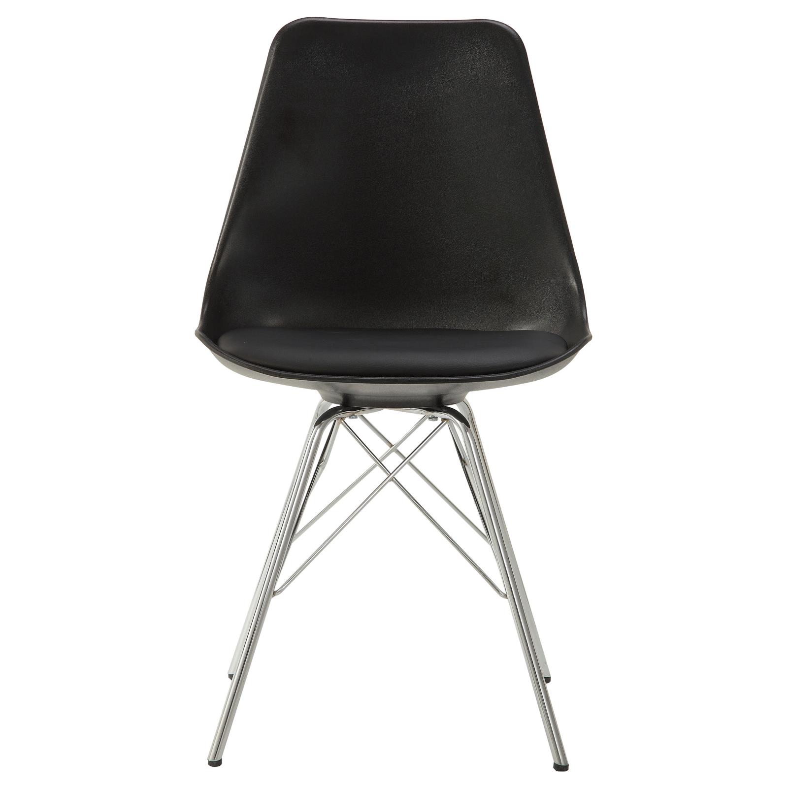 Juniper Polypropylene/Leatherette Side Chair w/ Chrome Base