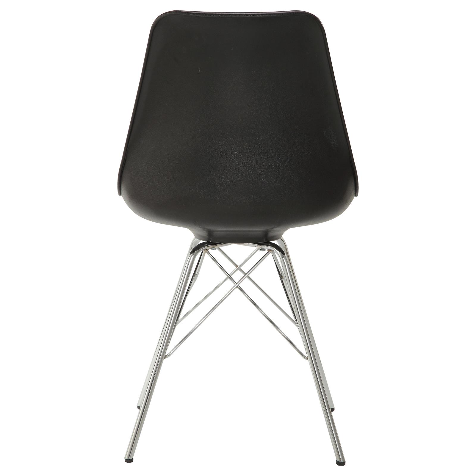 Juniper Polypropylene/Leatherette Side Chair w/ Chrome Base