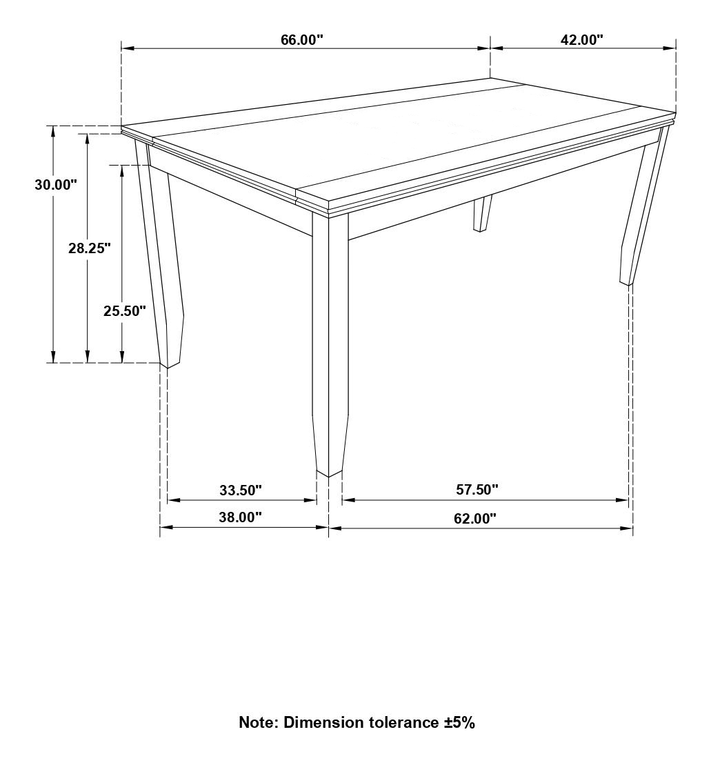 Dalila 66" Rectangular Wood Veneer Dining Table