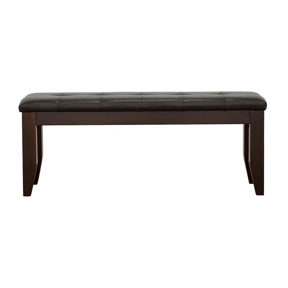 Dalila Padded Cushion Leatherette Bench with Wood Base
