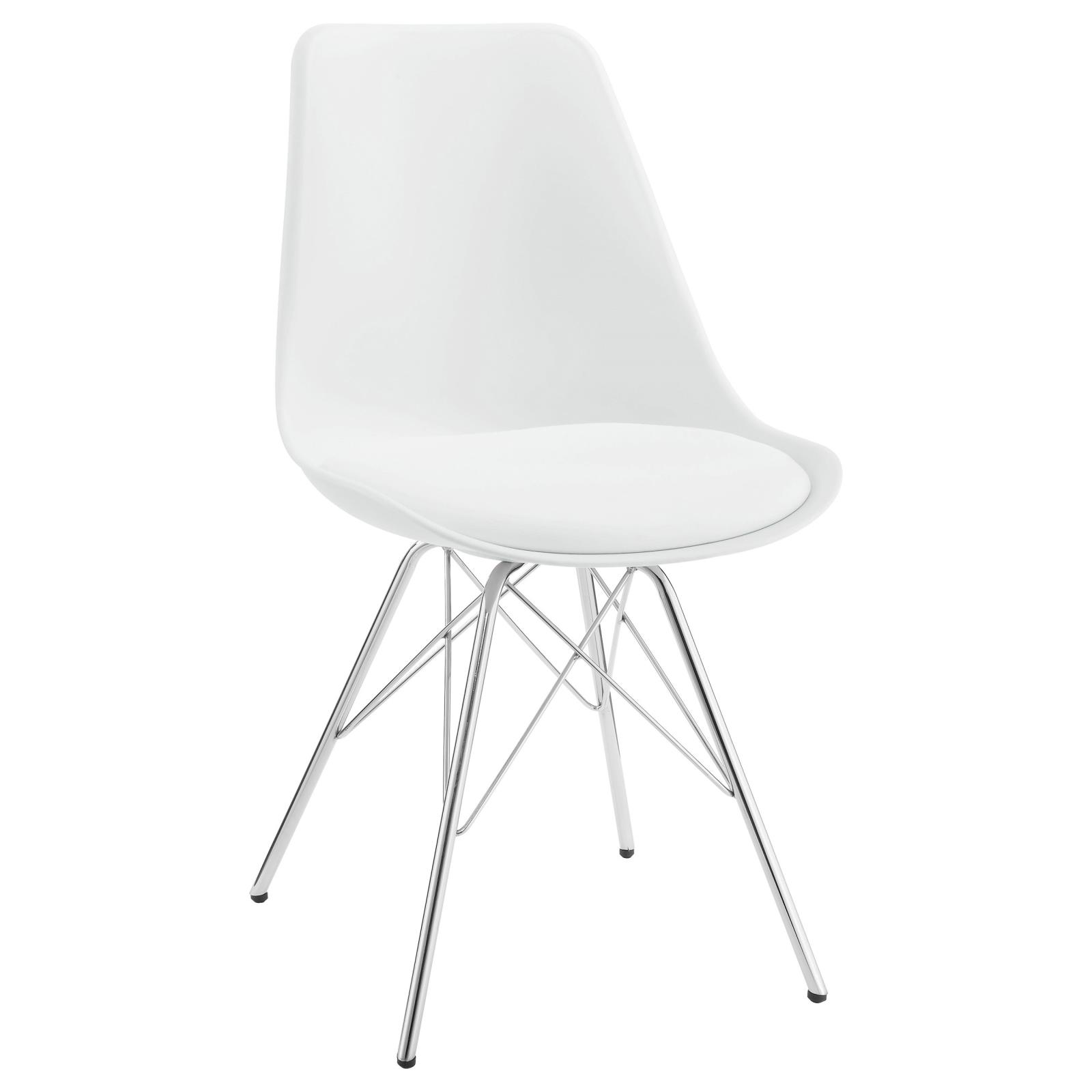 Juniper Polypropylene/Leatherette Side Chair w/ Chrome Base