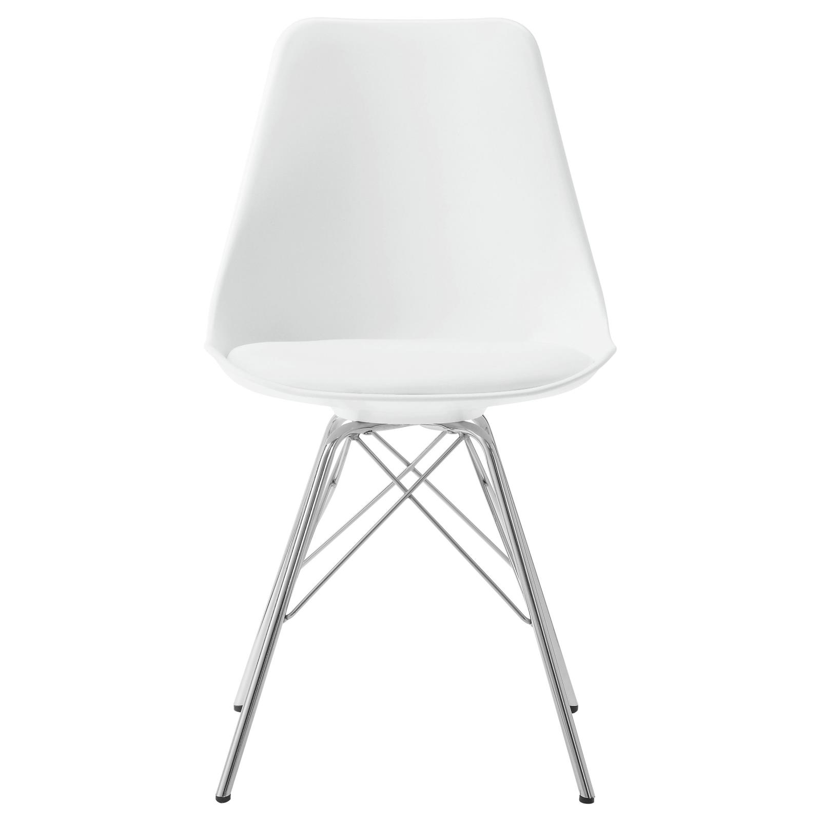 Juniper Polypropylene/Leatherette Side Chair w/ Chrome Base