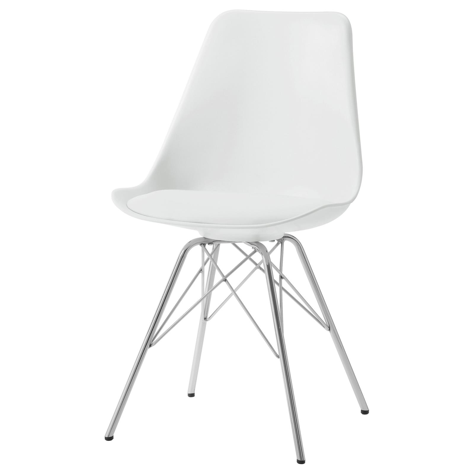 Juniper Polypropylene/Leatherette Side Chair w/ Chrome Base