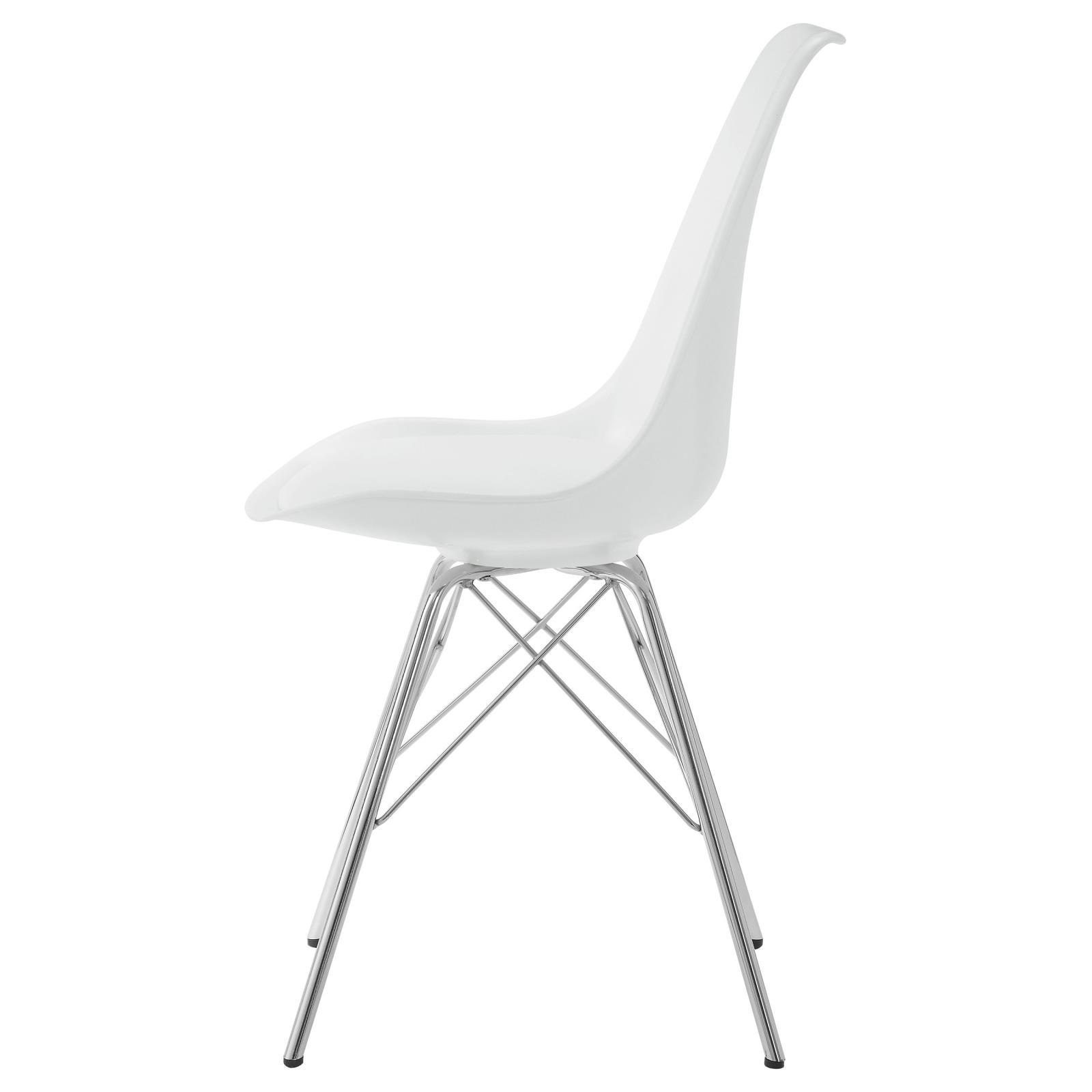 Juniper Polypropylene/Leatherette Side Chair w/ Chrome Base