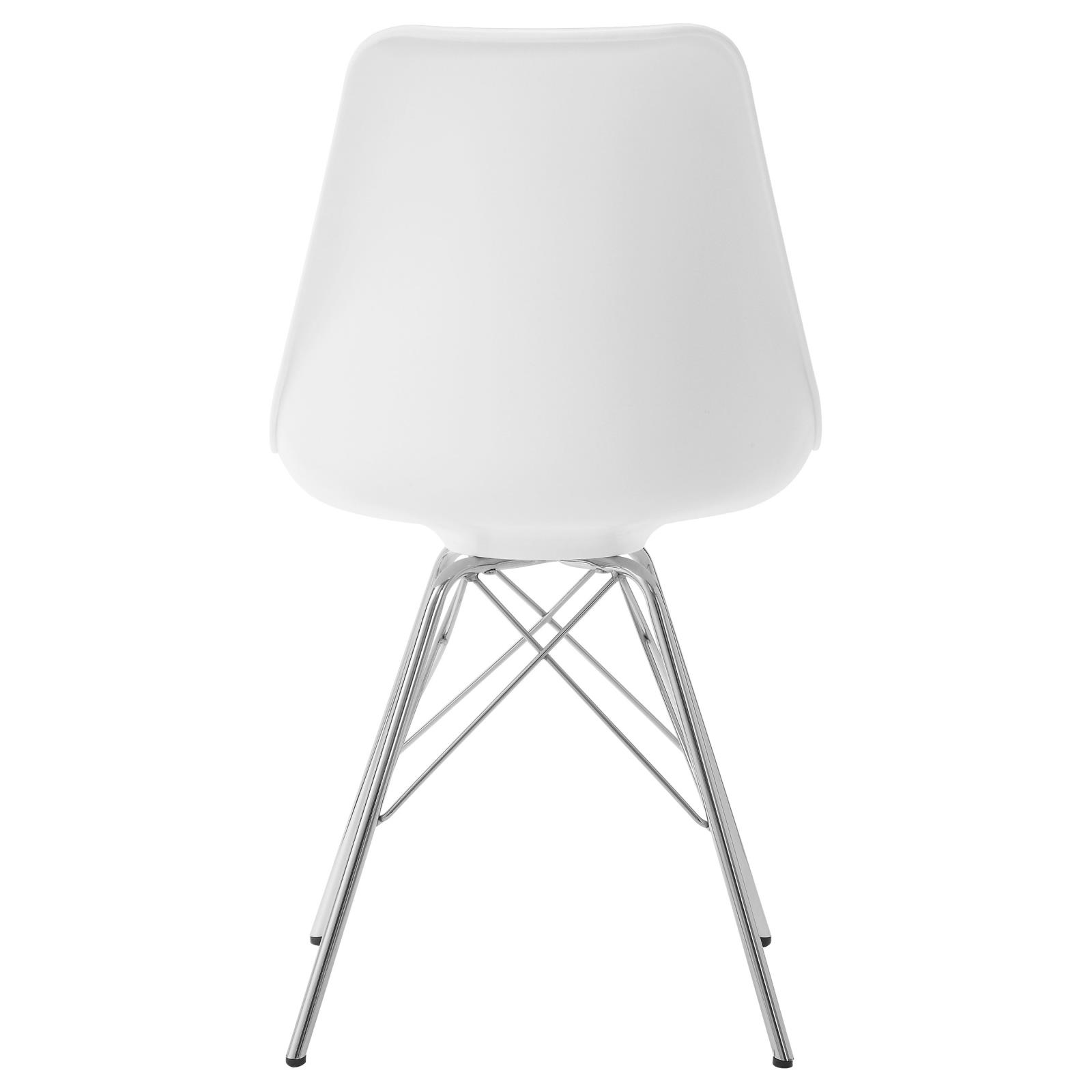 Juniper Polypropylene/Leatherette Side Chair w/ Chrome Base