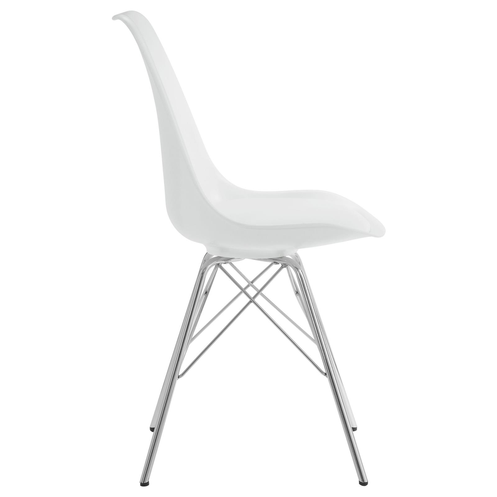 Juniper Polypropylene/Leatherette Side Chair w/ Chrome Base