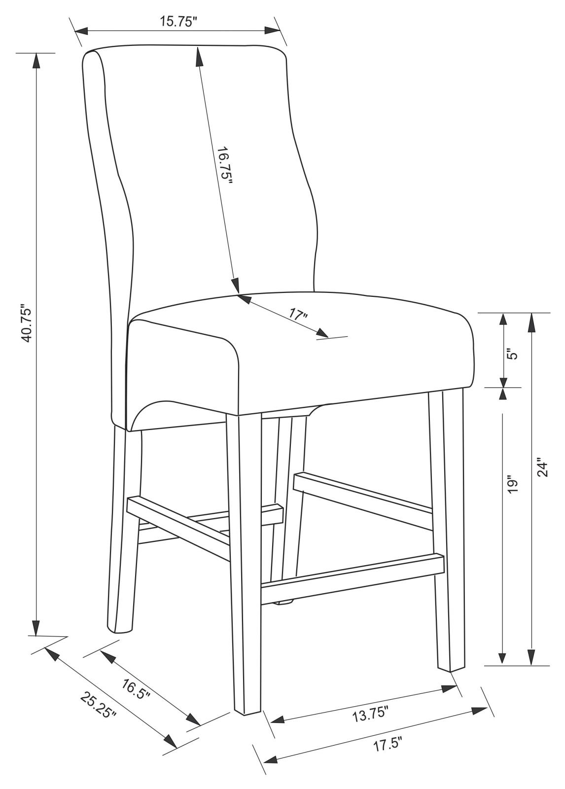 Mulberry Fabric Counter Stool