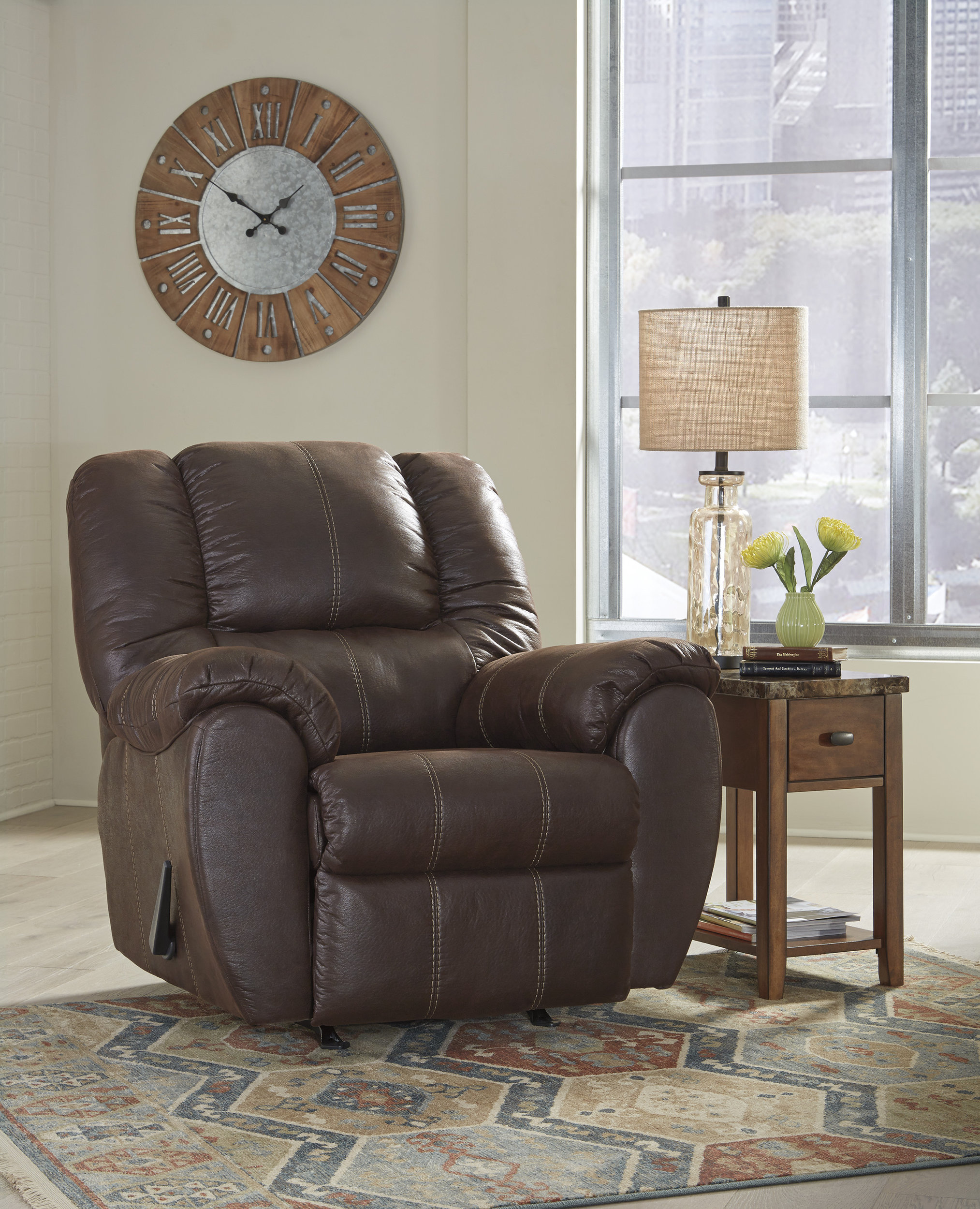 McGann Faux Leather Rocker Recliner