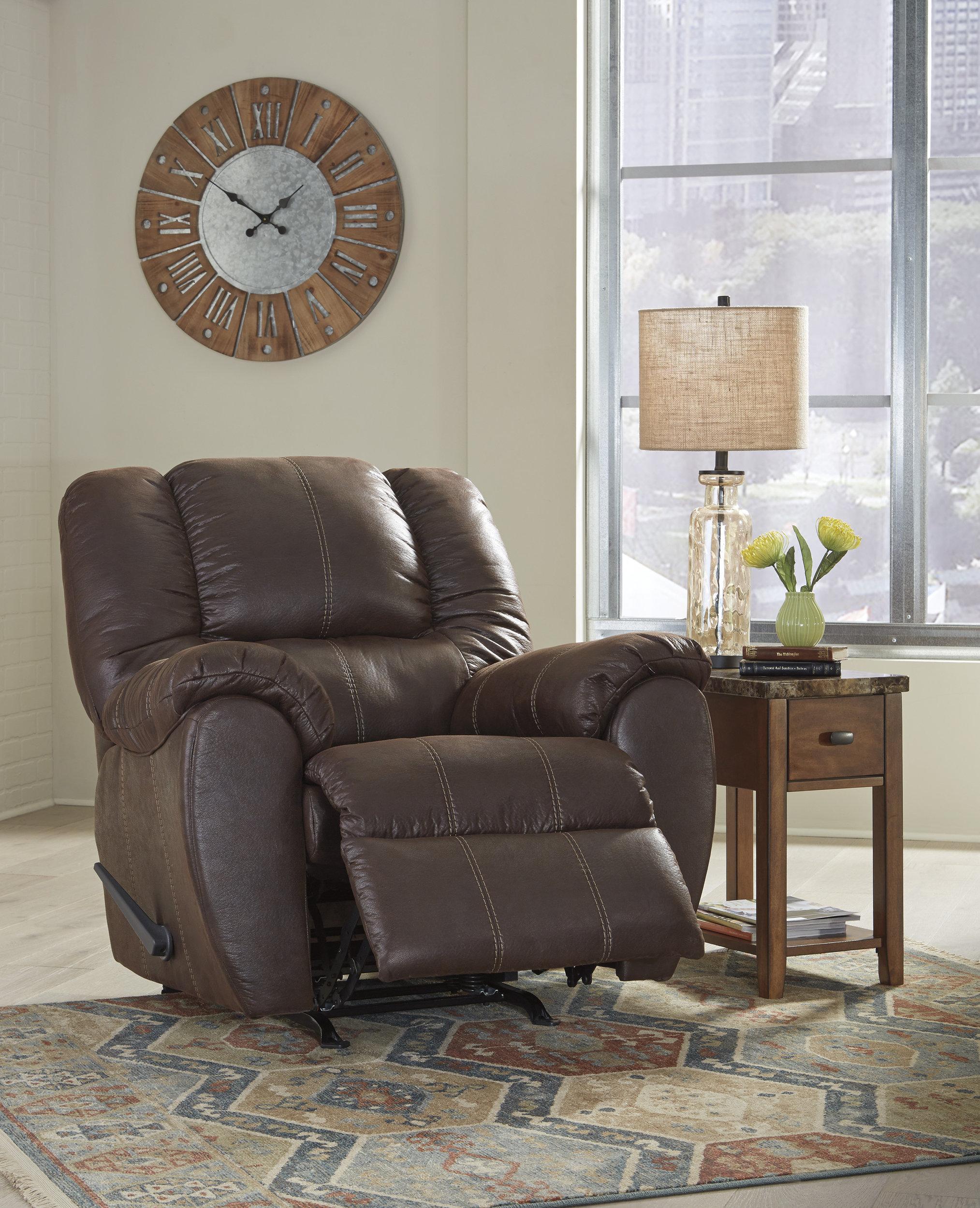 McGann Faux Leather Rocker Recliner