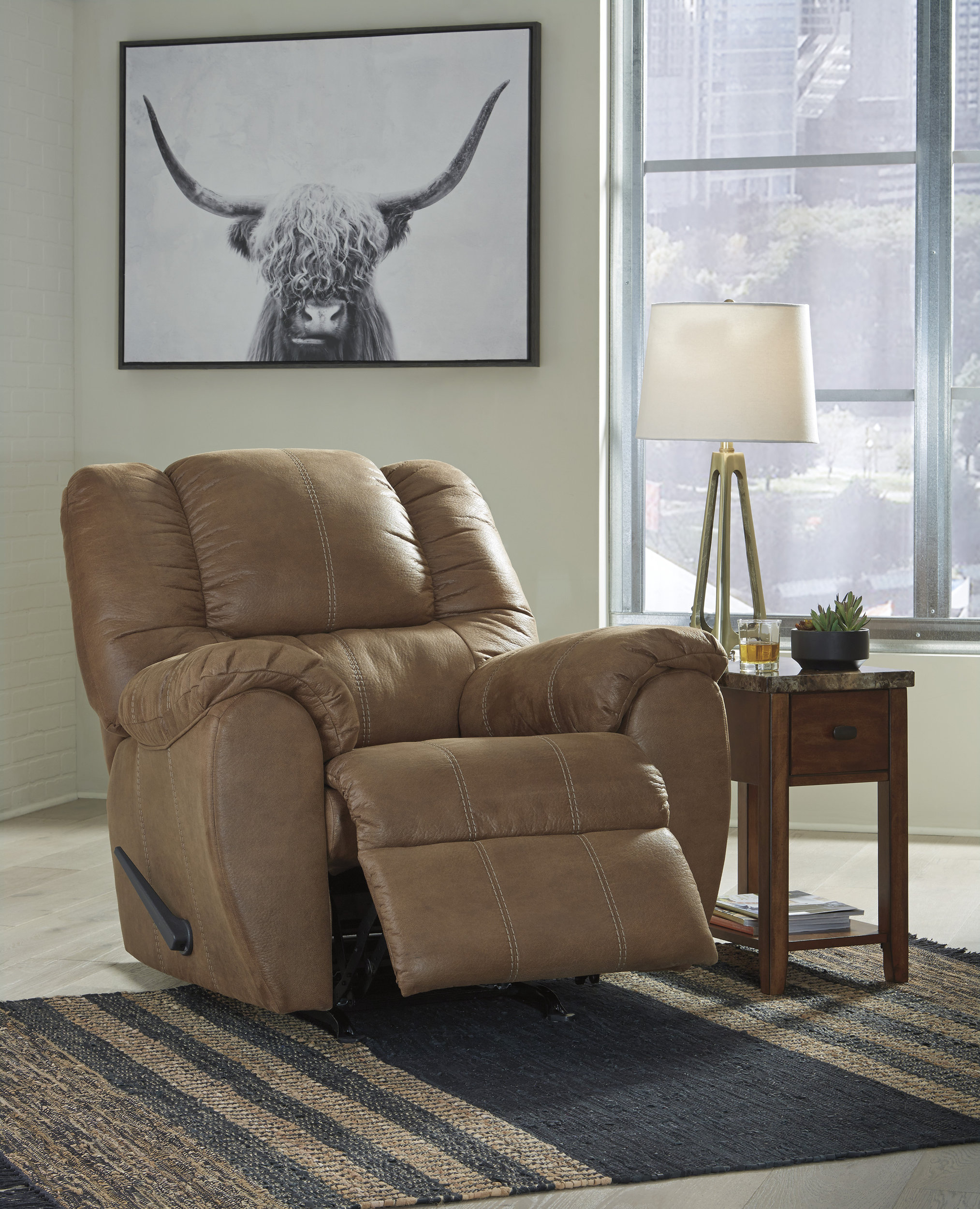 McGann Faux Leather Rocker Recliner