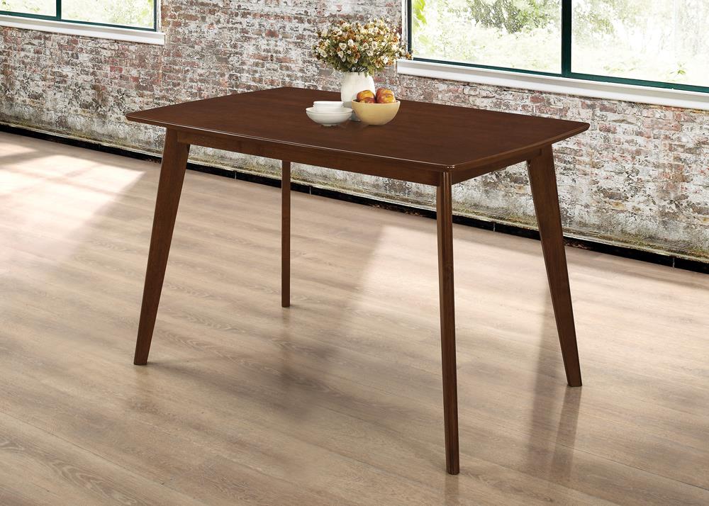 Kersey 47.25" Rectangular Wood Veneer Dining Table with Angled Legs
