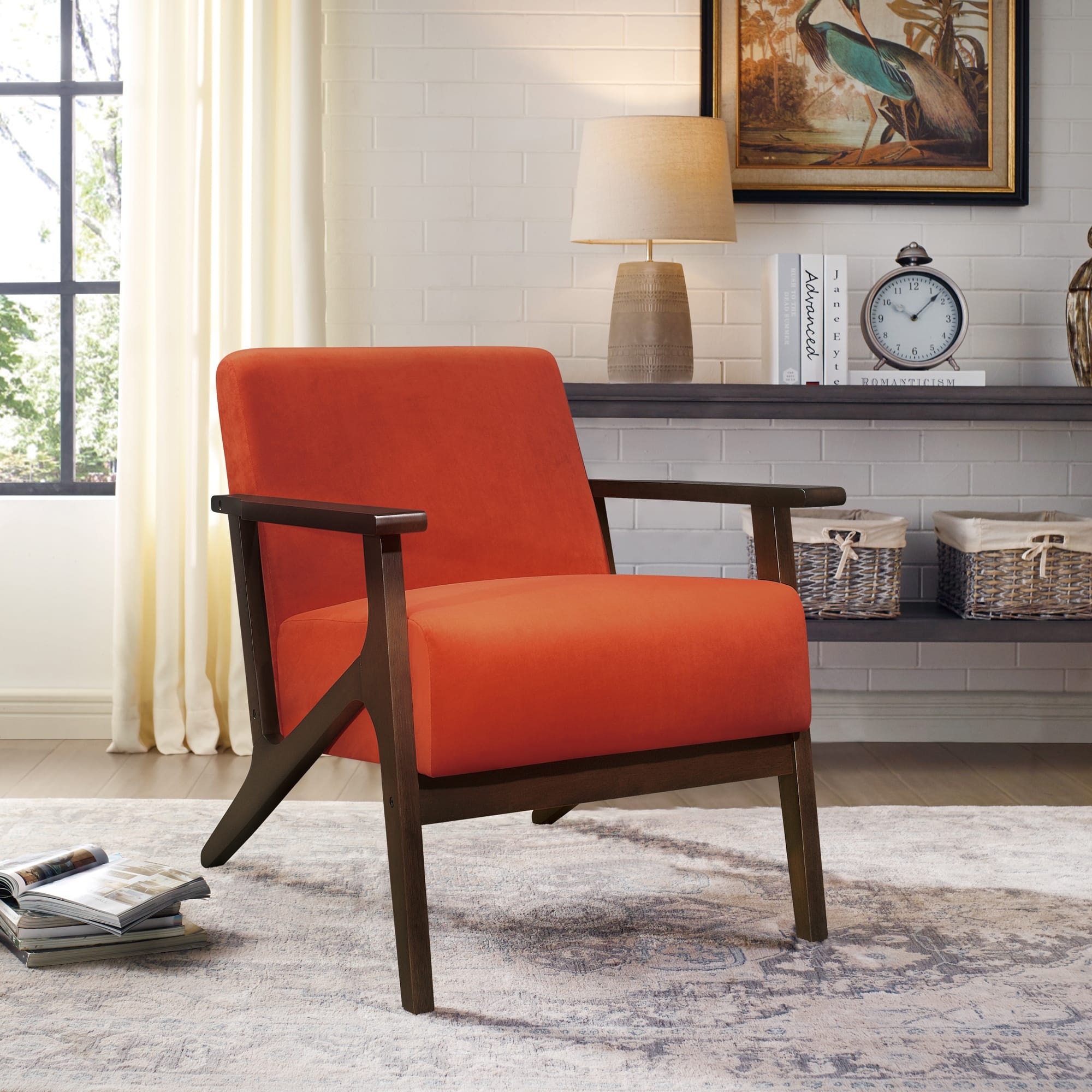 August Velvet Accent Chair