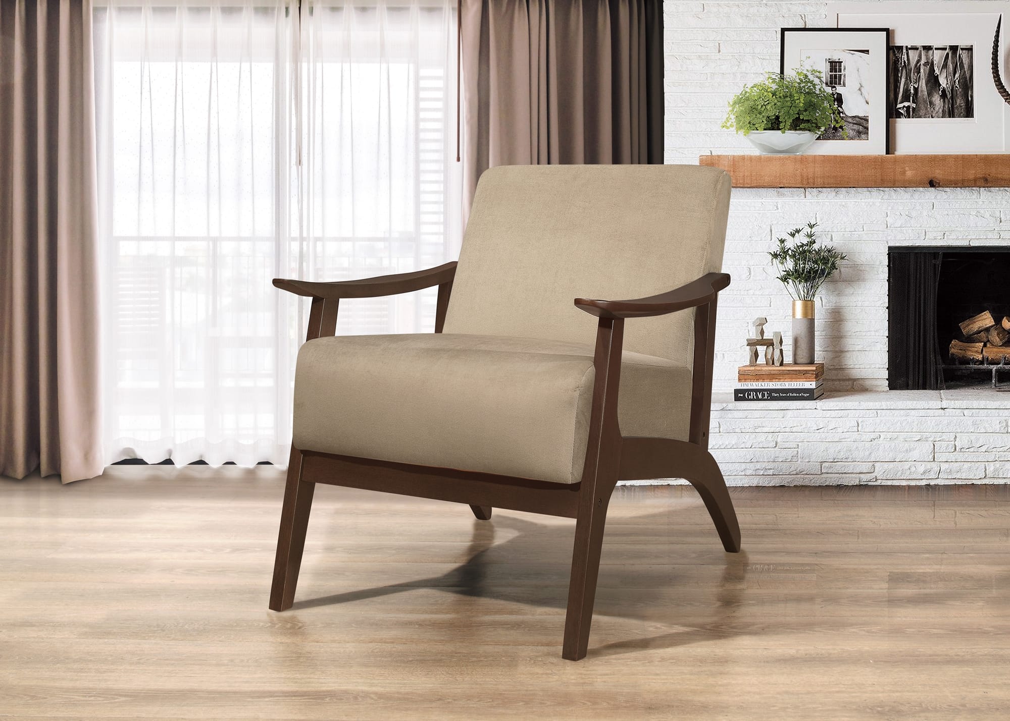 Carlson Velvet Accent Chair