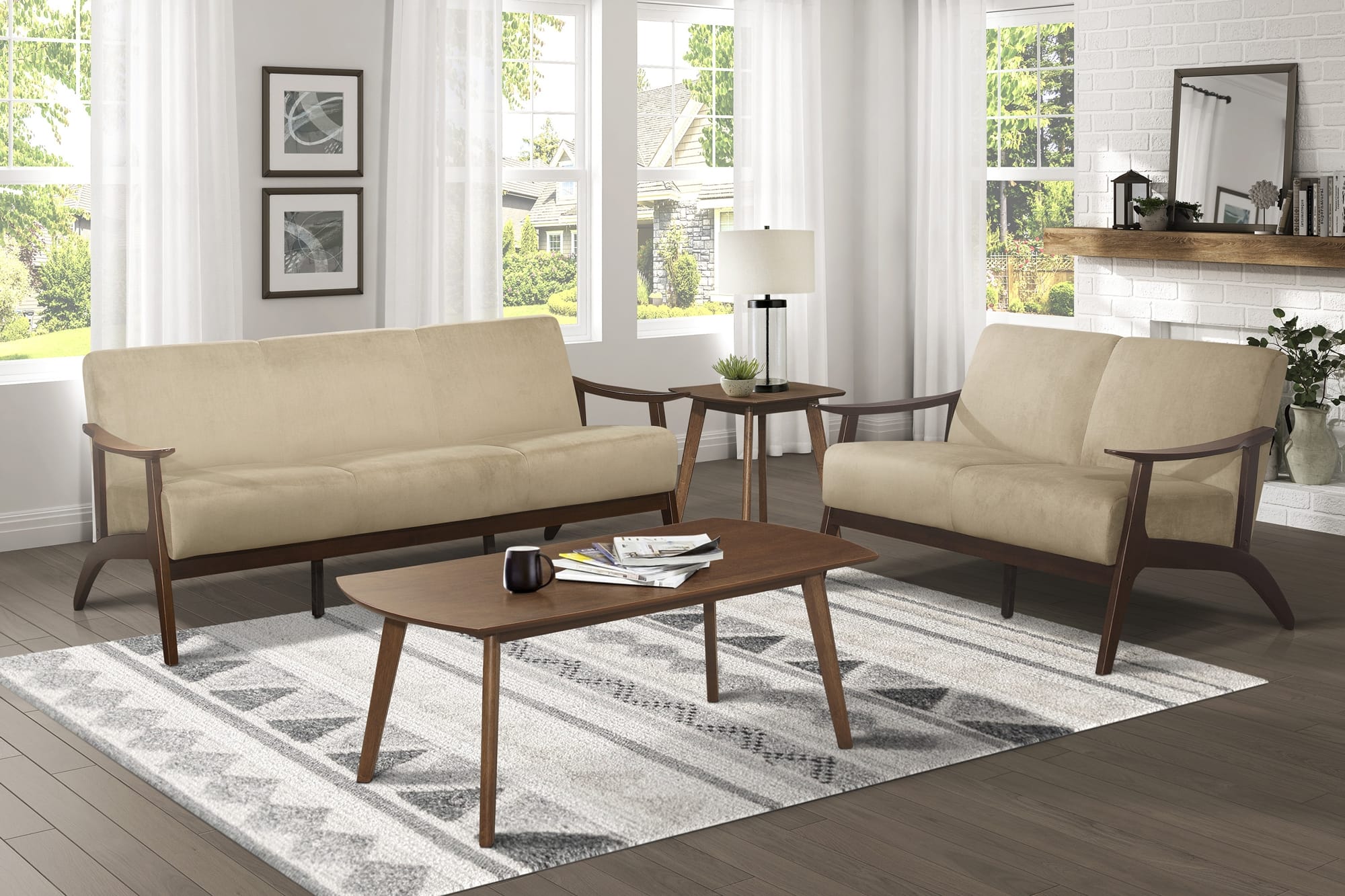 Carlson Velvet Living Room Set