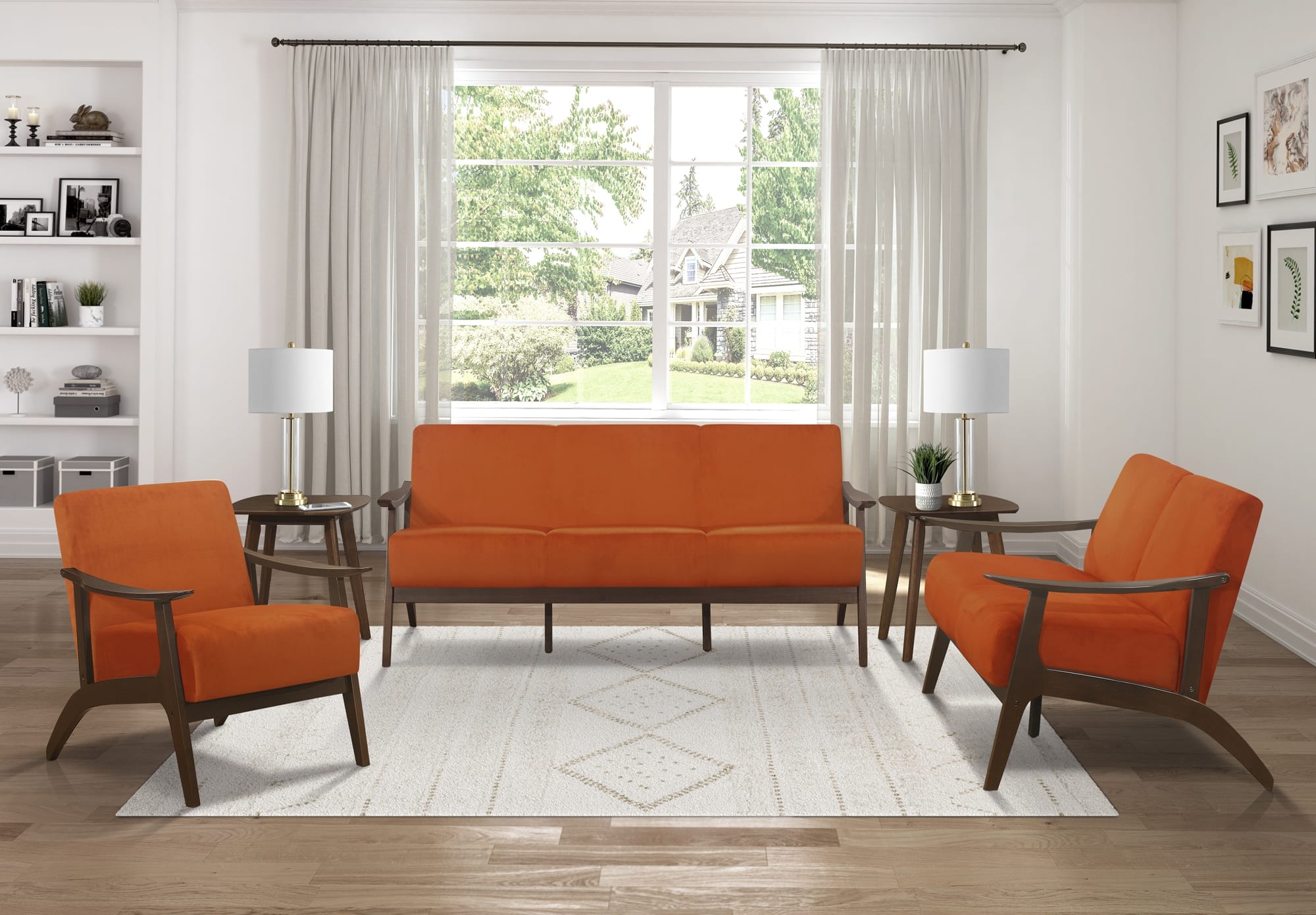 Carlson Velvet Living Room Set