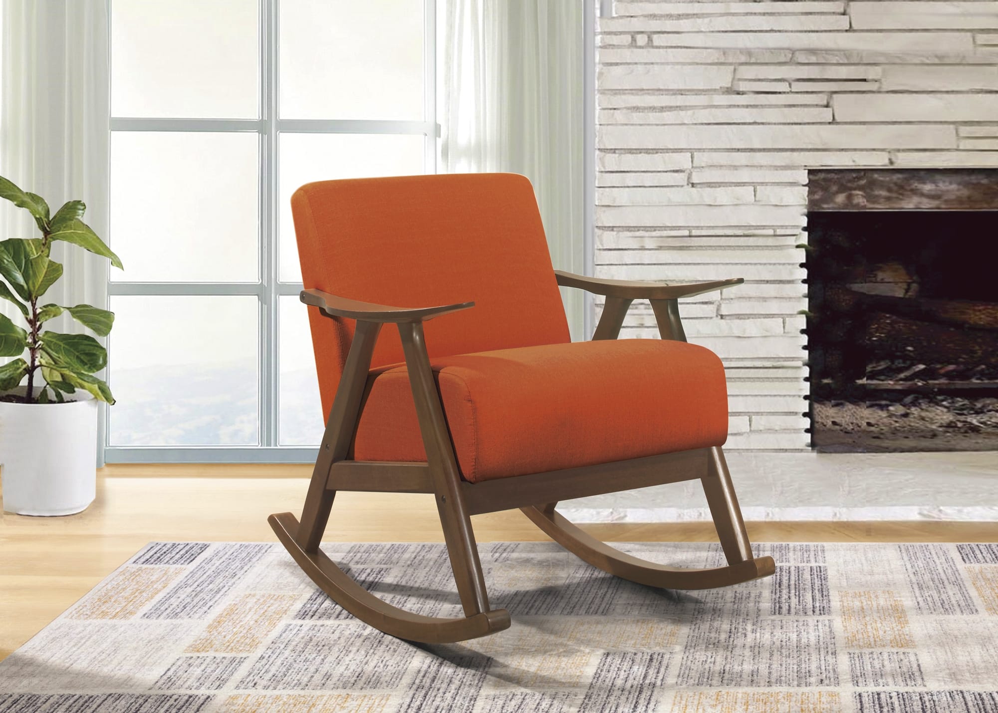 Waithe Fabric Rocking Chair