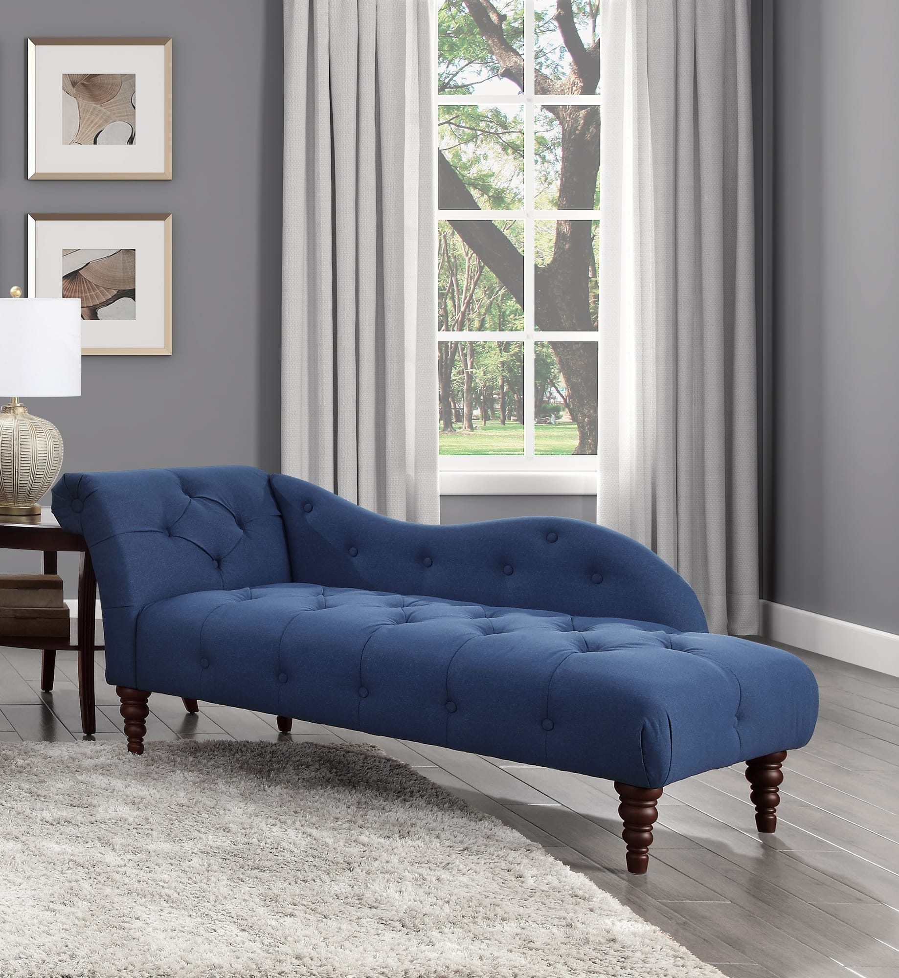 Blue Hill Fabric Chaise