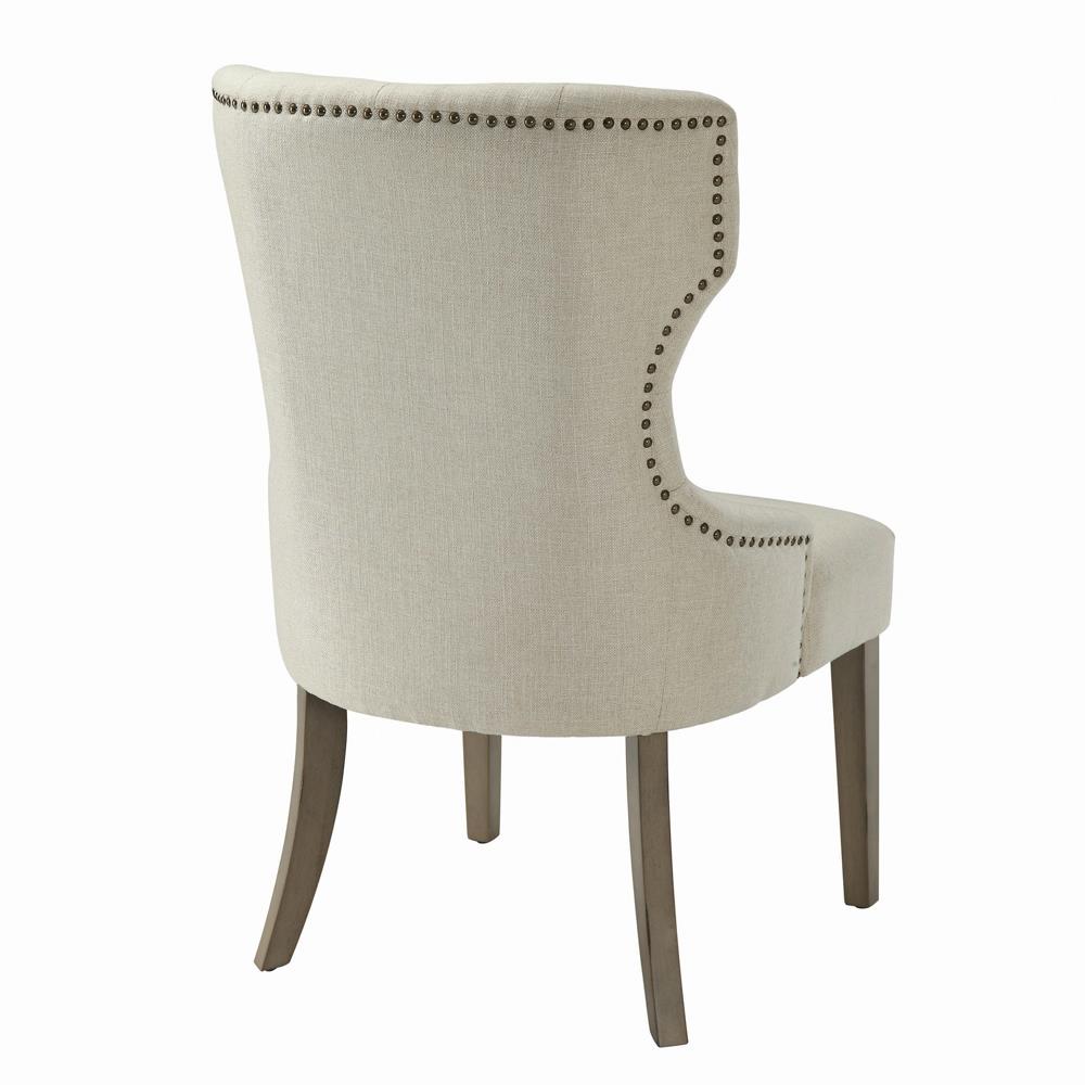 Baney Tufted Fabric Dining Chair with Wood Legs