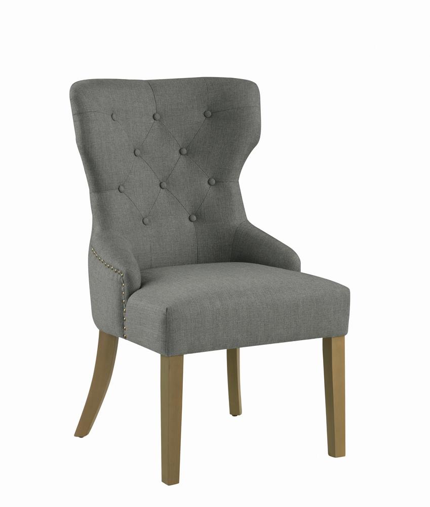 Baney Tufted Fabric Dining Chair with Wood Legs