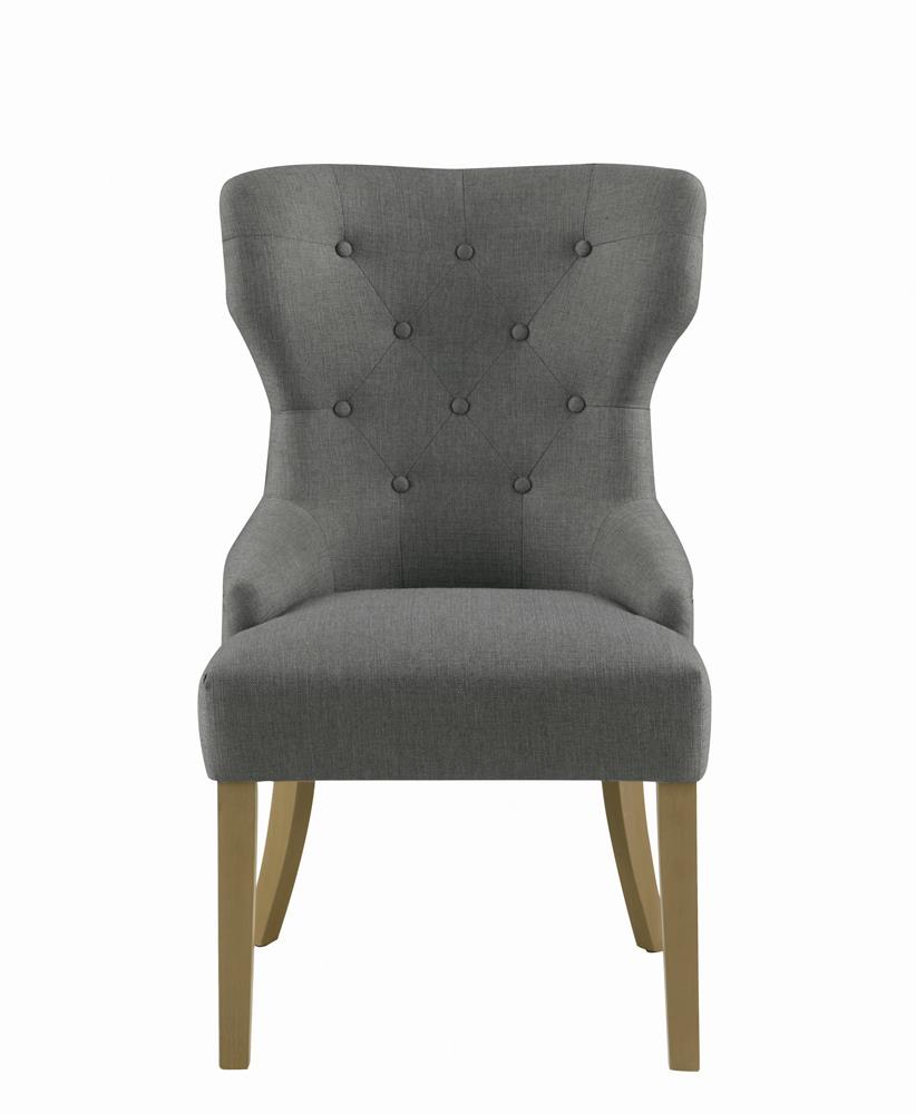 Baney Tufted Fabric Dining Chair with Wood Legs