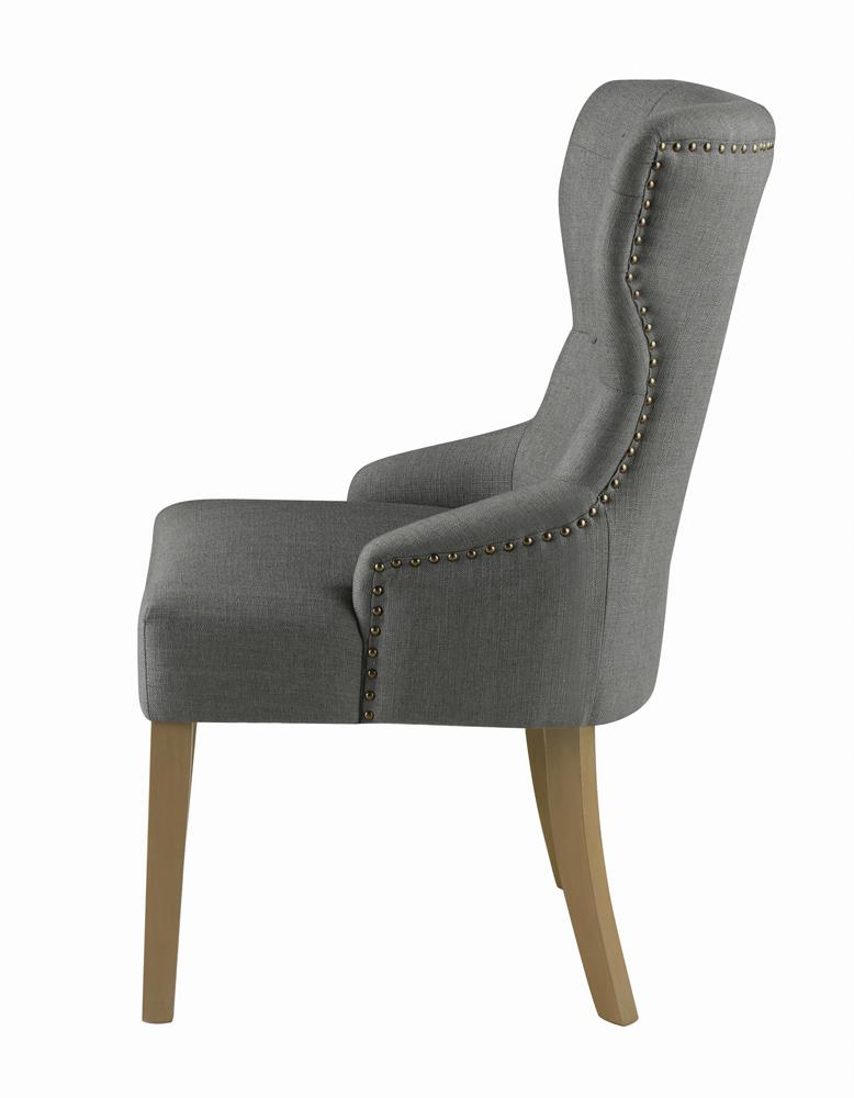 Baney Tufted Fabric Dining Chair with Wood Legs