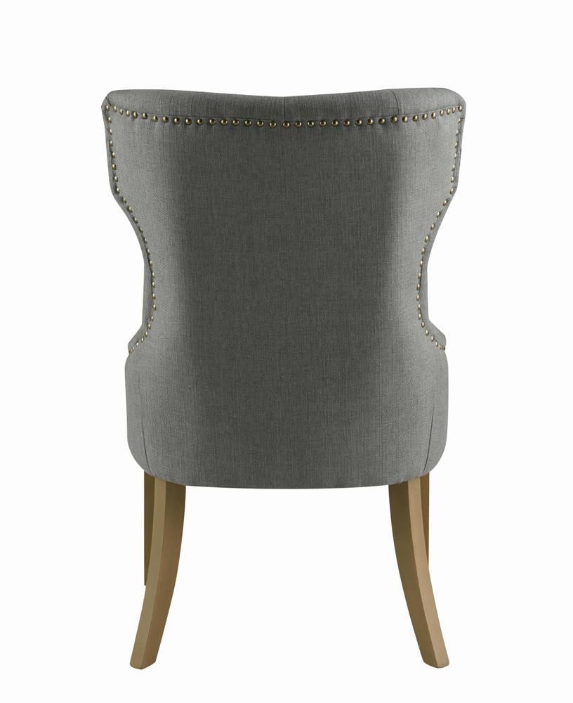 Baney Tufted Fabric Dining Chair with Wood Legs